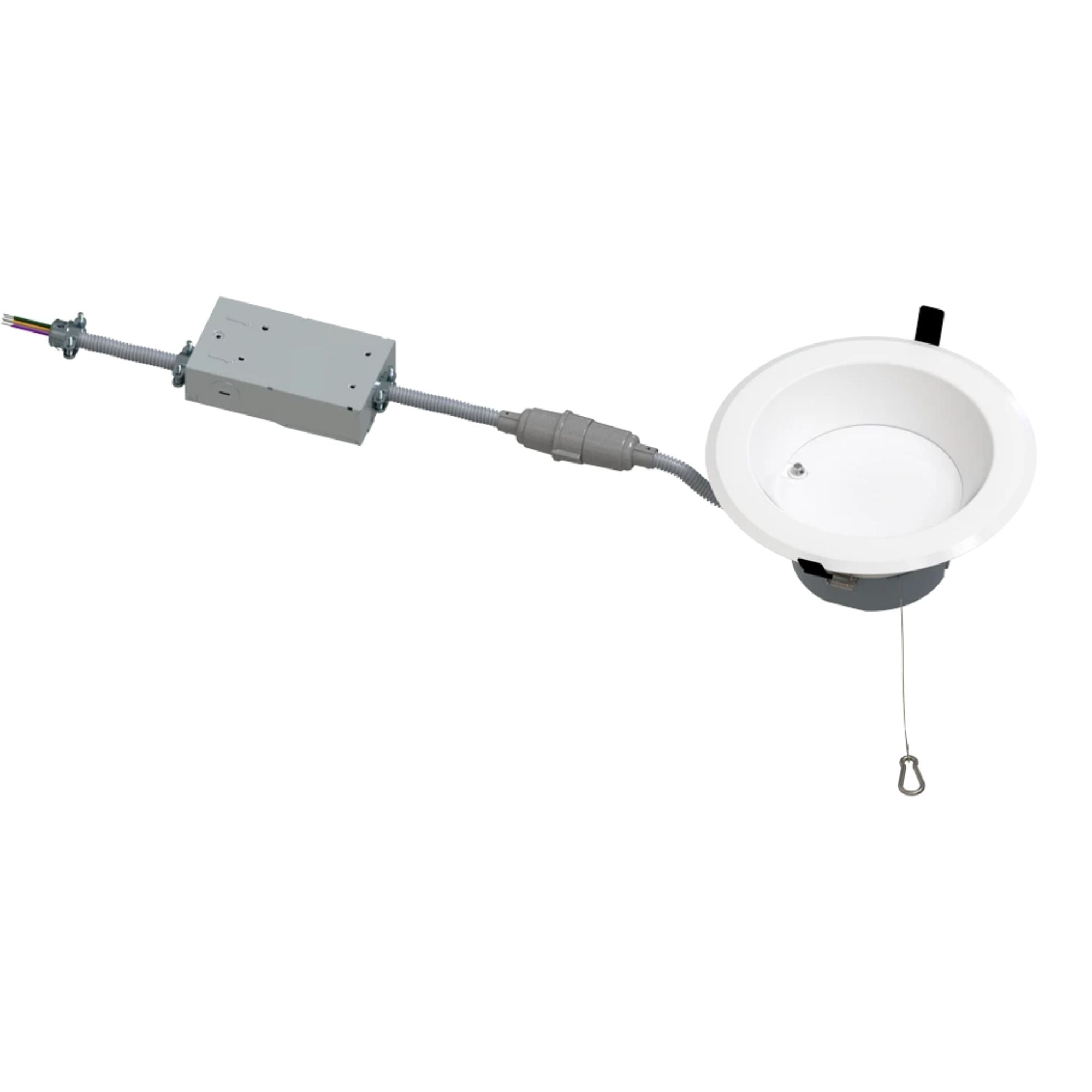 RAB CR8/E 8 in. Open Deep Regressed Downlight 31W 3500 Lumens Selectable CCT, Emergency Battery Included