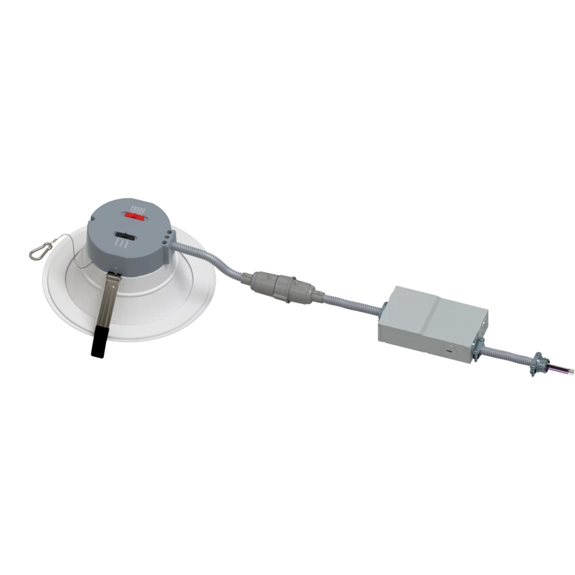 RAB CR8/E 8 in. Open Deep Regressed Downlight 31W 3500 Lumens Selectable CCT, Emergency Battery Included