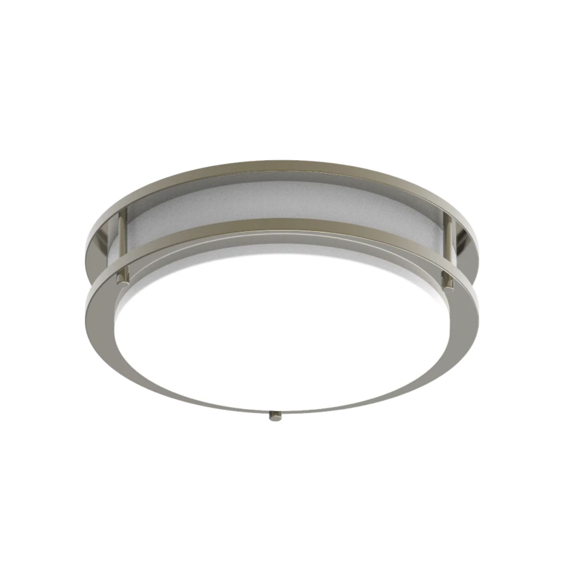 CRVFA 12" LED Flush Mount, 5CCT, Brushed Nickel, 120-277V, Battery Backup