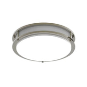 CRVFA 14" LED Flush Mount, 5CCT, Brushed Nickel, 120-277V, Battery Backup
