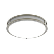 CURV 18" LED Flush Mount, 5CCT Brushed Nickel Finish