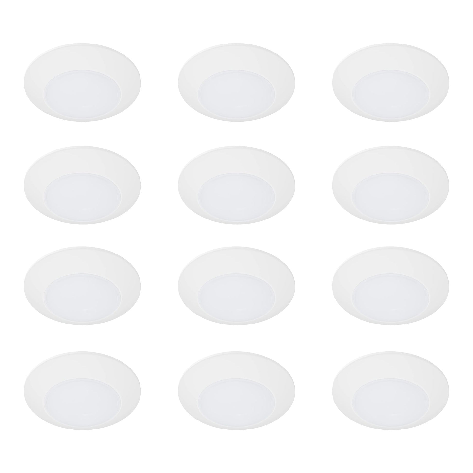 DISK17 4" CCT-Adjustable LED Surface Mount, 7W, 600 Lm, White, Pack of 12 - Bees Lighting