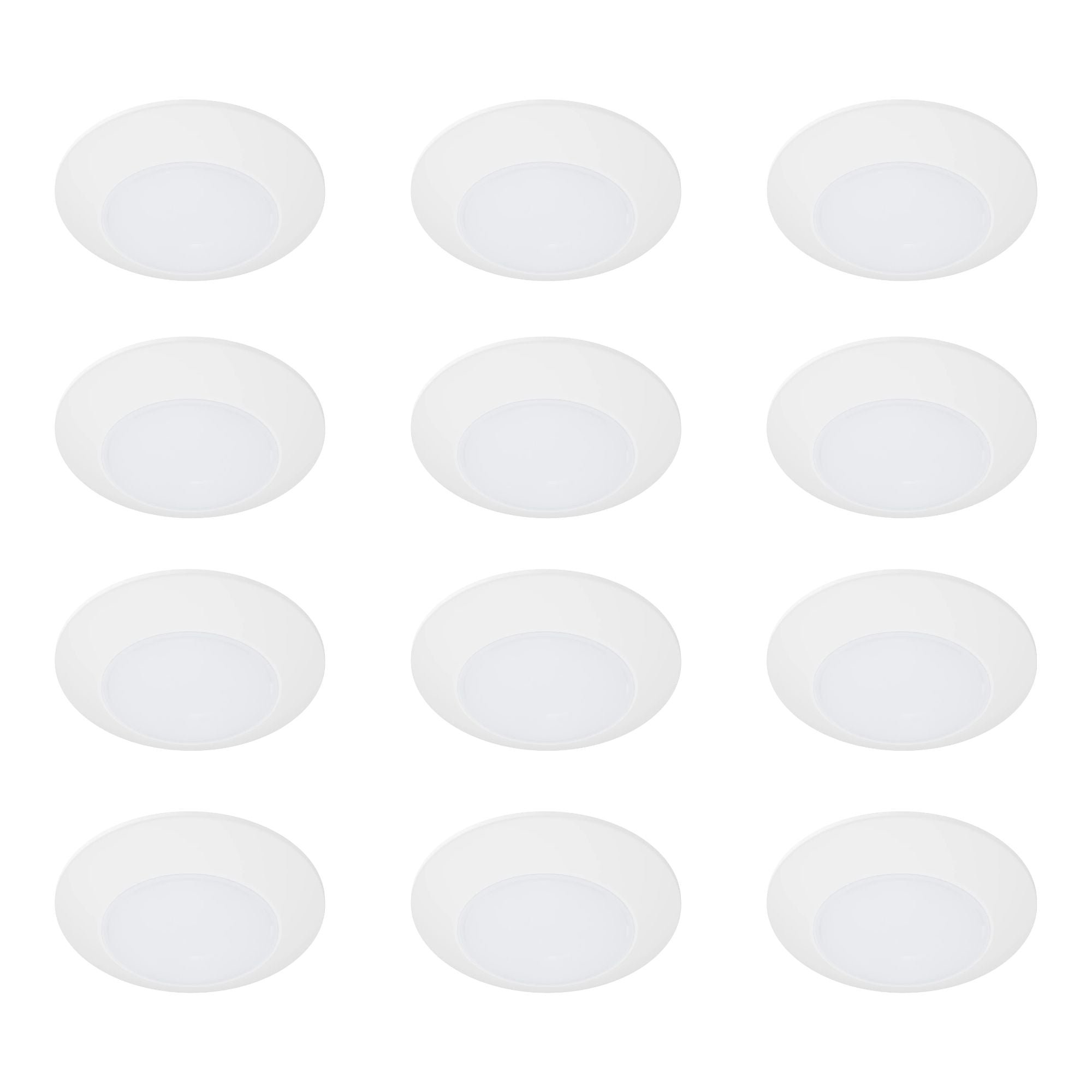 DISK17 4" CCT-Adjustable LED Surface Mount, 7W, 600 Lm, White, Pack of 12 - Bees Lighting