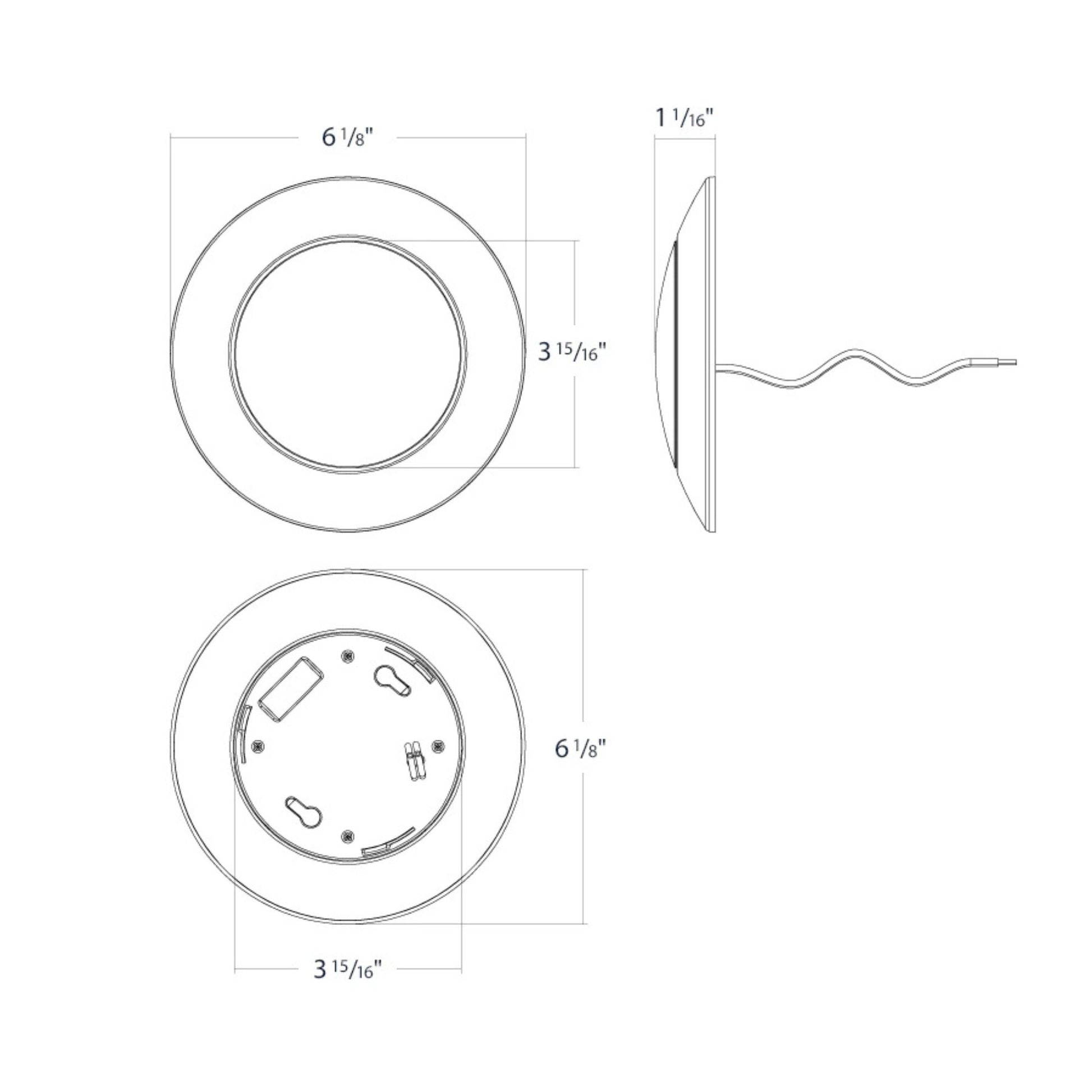 DISK17 4" CCT-Adjustable LED Surface Mount, 7W, 600 Lm, White, Pack of 12 - Bees Lighting