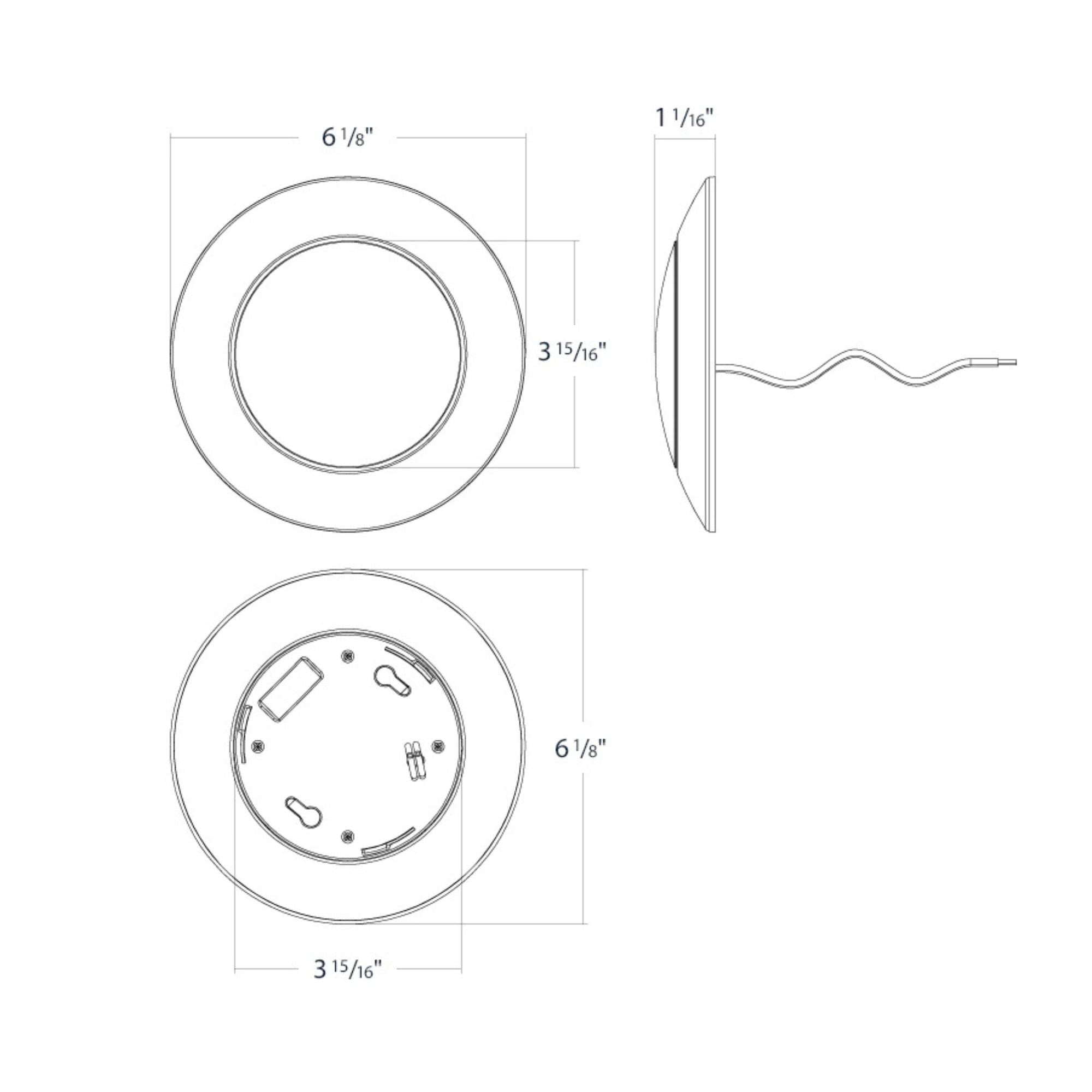 DISK17 4" CCT-Adjustable LED Surface Mount, 7W, 600 Lm, White, Pack of 12 - Bees Lighting