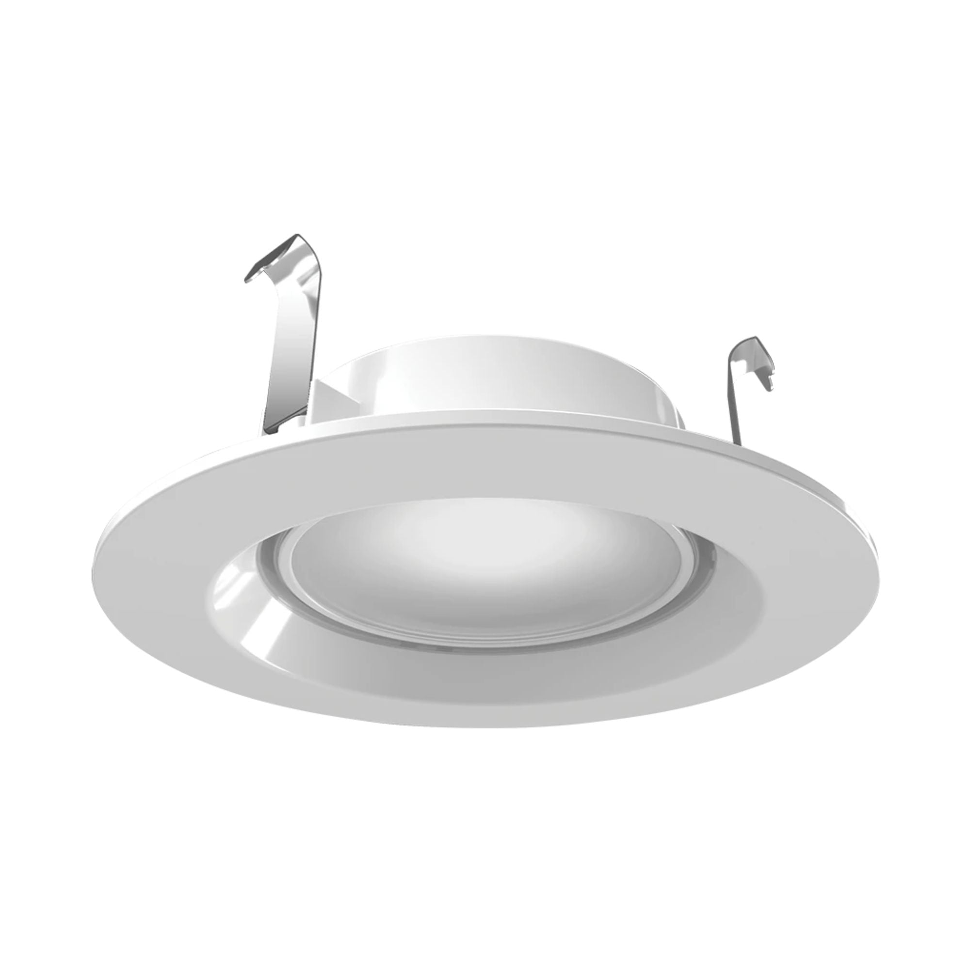 4" Retrofit Downlight with Nightlight, 700 Lm, 5-CCT, White Smooth Trim