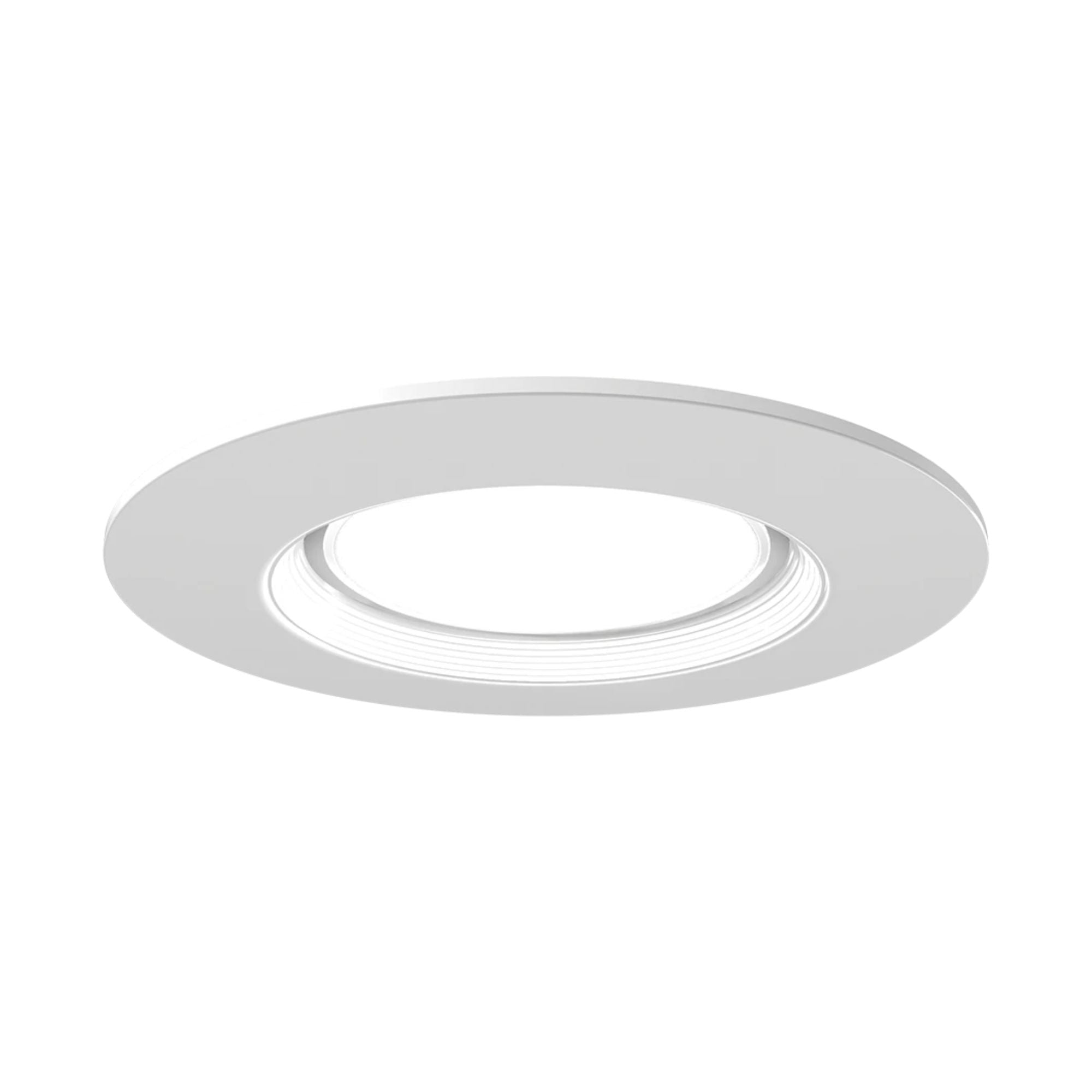 4" Retrofit Downlight with Nightlight, 700 Lm, 5-CCT, White Baffle Trim