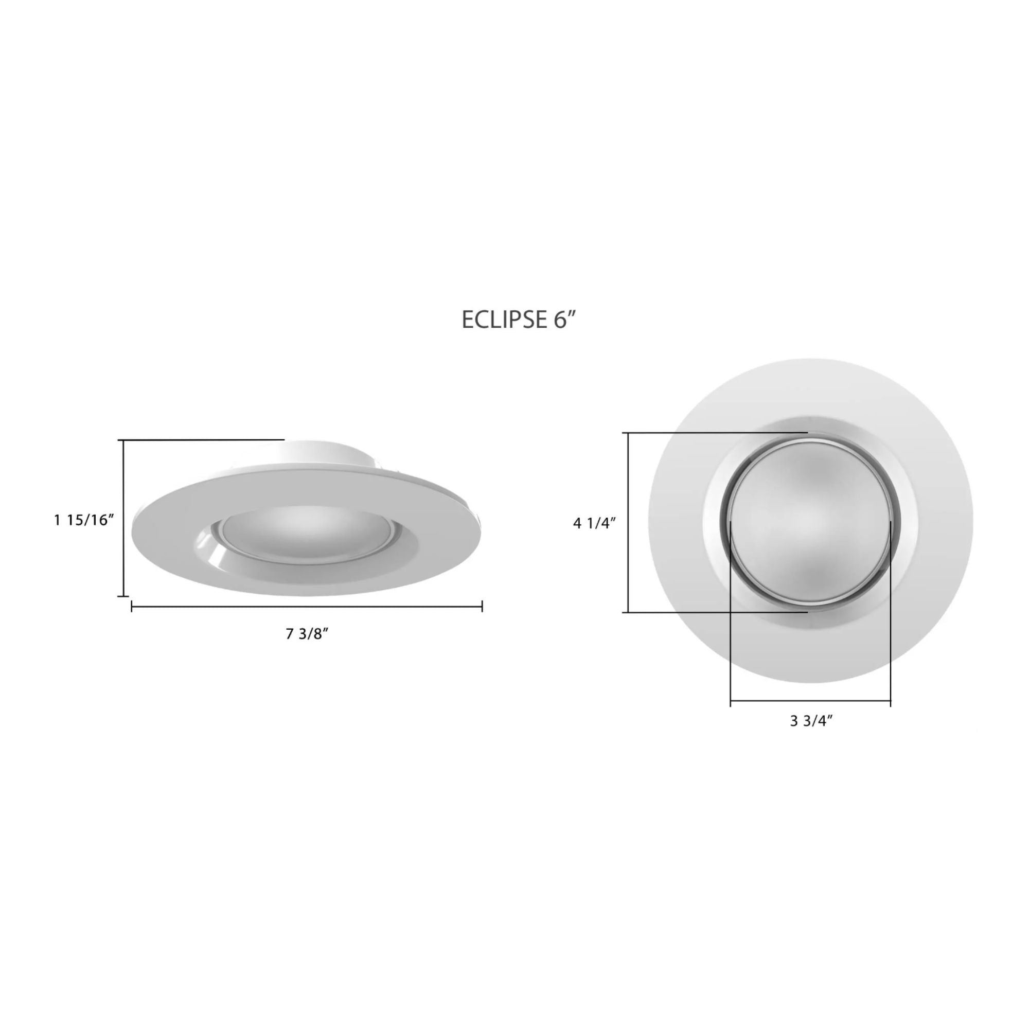 RAB ECLPS6 6 in. Smooth Retrofit Downlight 10W 900 Lumens Selectable CCT