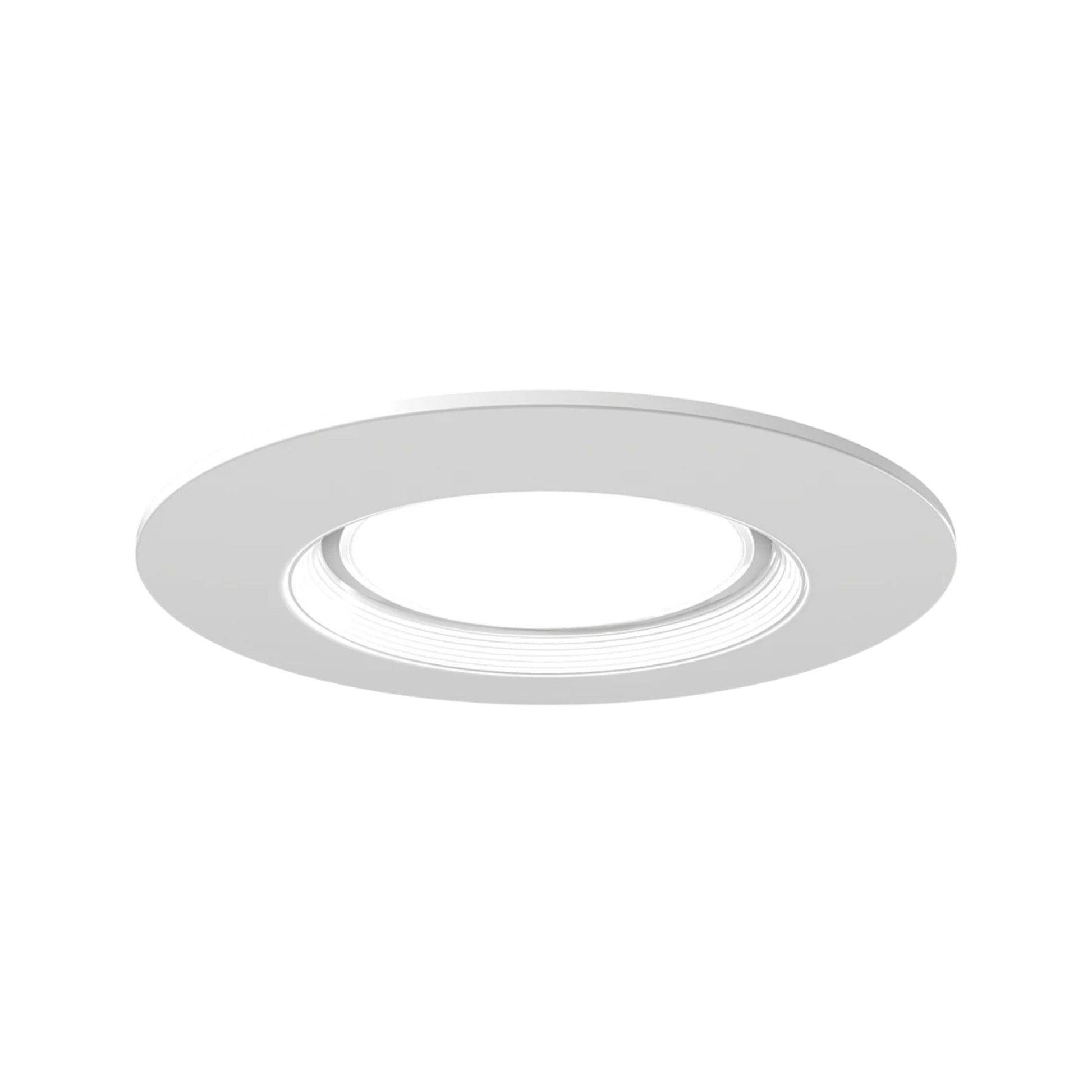6" Retrofit Downlight with Nightlight, 960 Lm, 5-CCT, White Baffle Trim - Bees Lighting