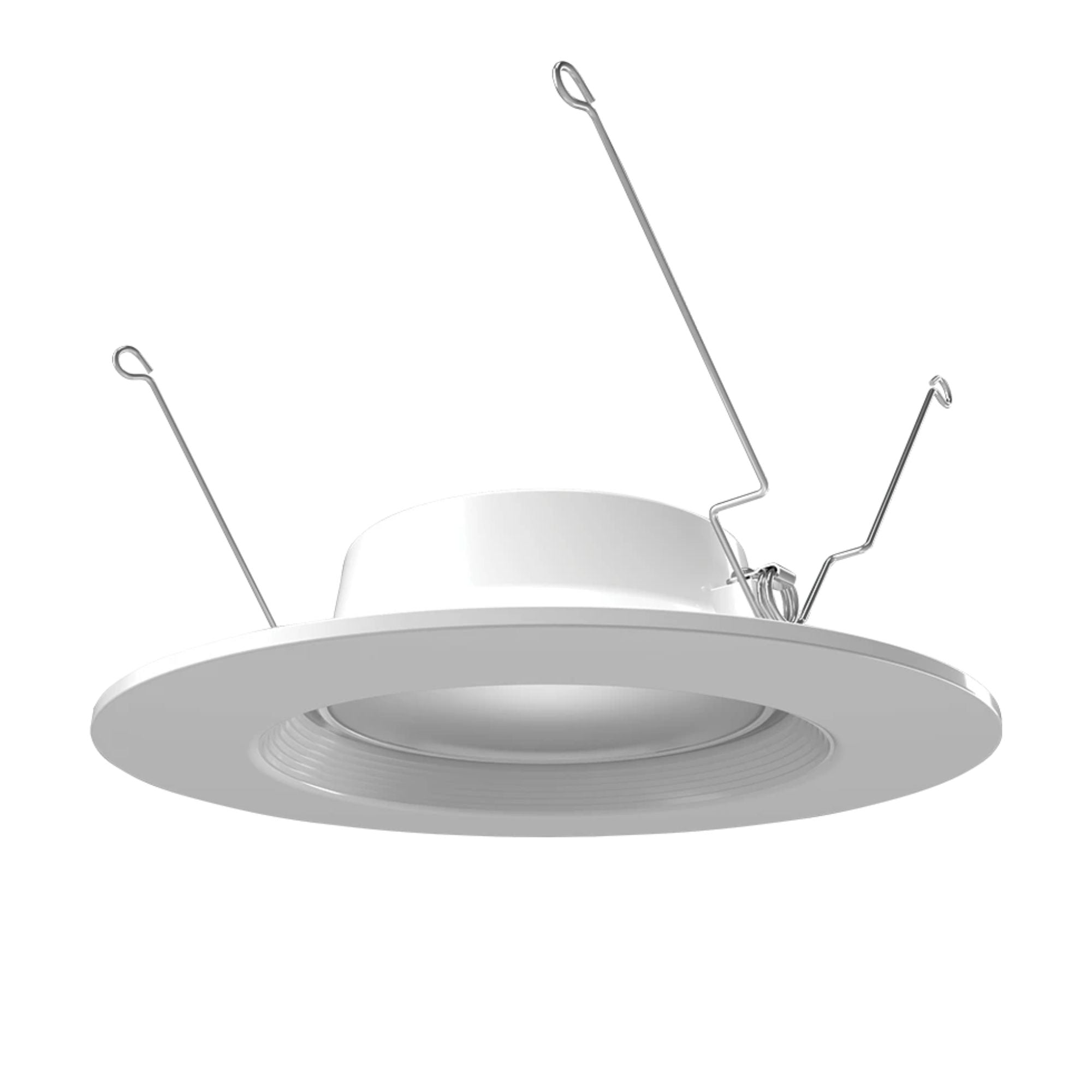 6" Retrofit Downlight with Nightlight, 960 Lm, 5-CCT, White Baffle Trim