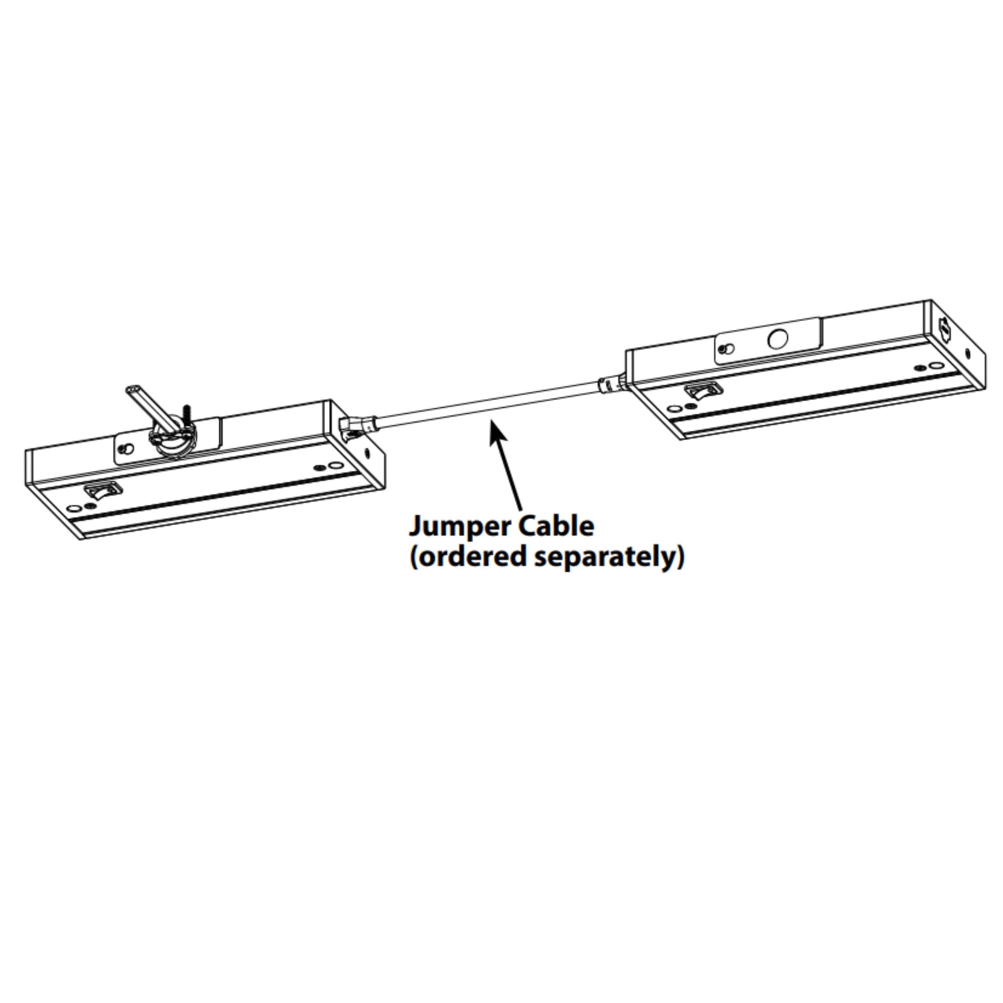 KNOOK Jumper Cable 72 inches fixture to fixture, Black