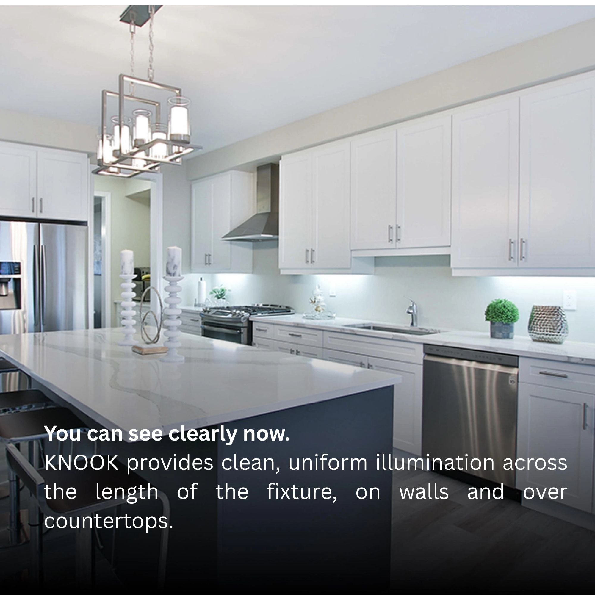 KNOOK 32" LED Under Cabinet Light, Selectable CCT, 16/8W, 120V, Brown