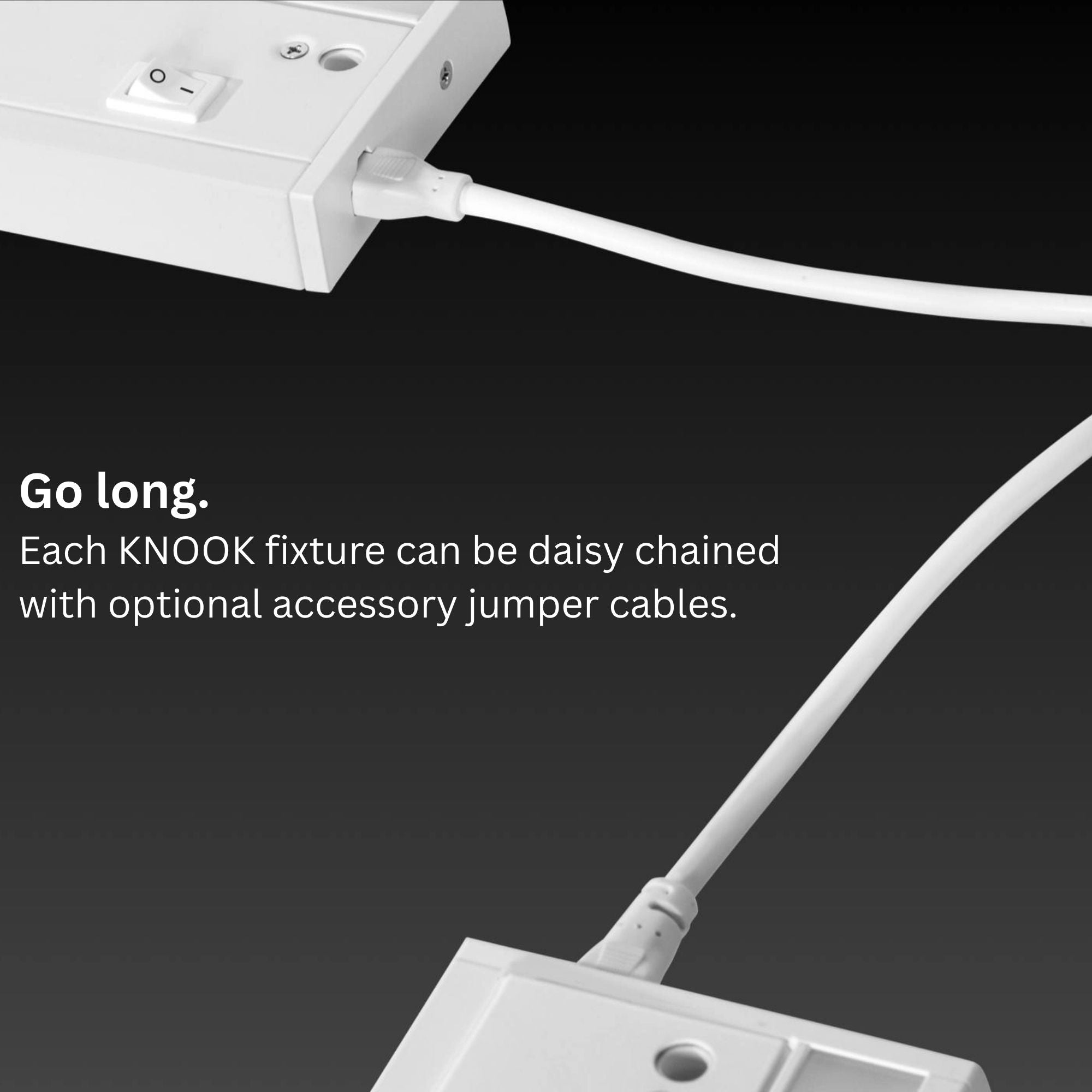 KNOOK 8" LED Under Cabinet Light, Selectable CCT, 4/2W, 120V, White