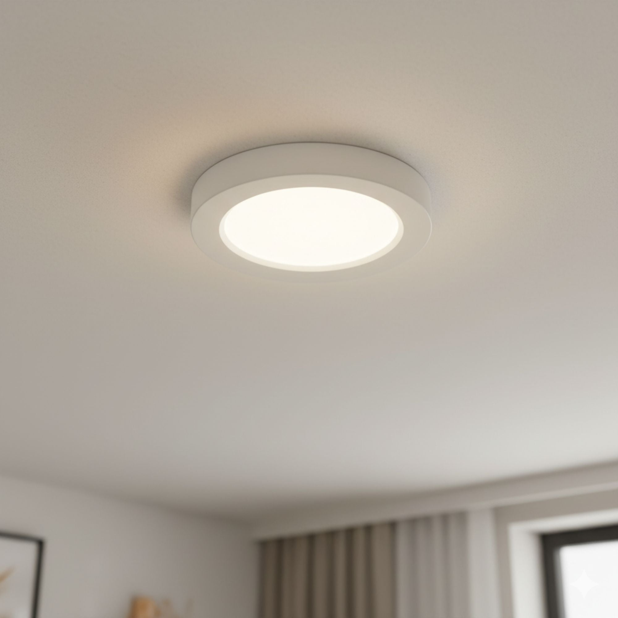 SUMOFA 7" LED Surface Mount, 5CCT, White, 120-277V, Triac Dim