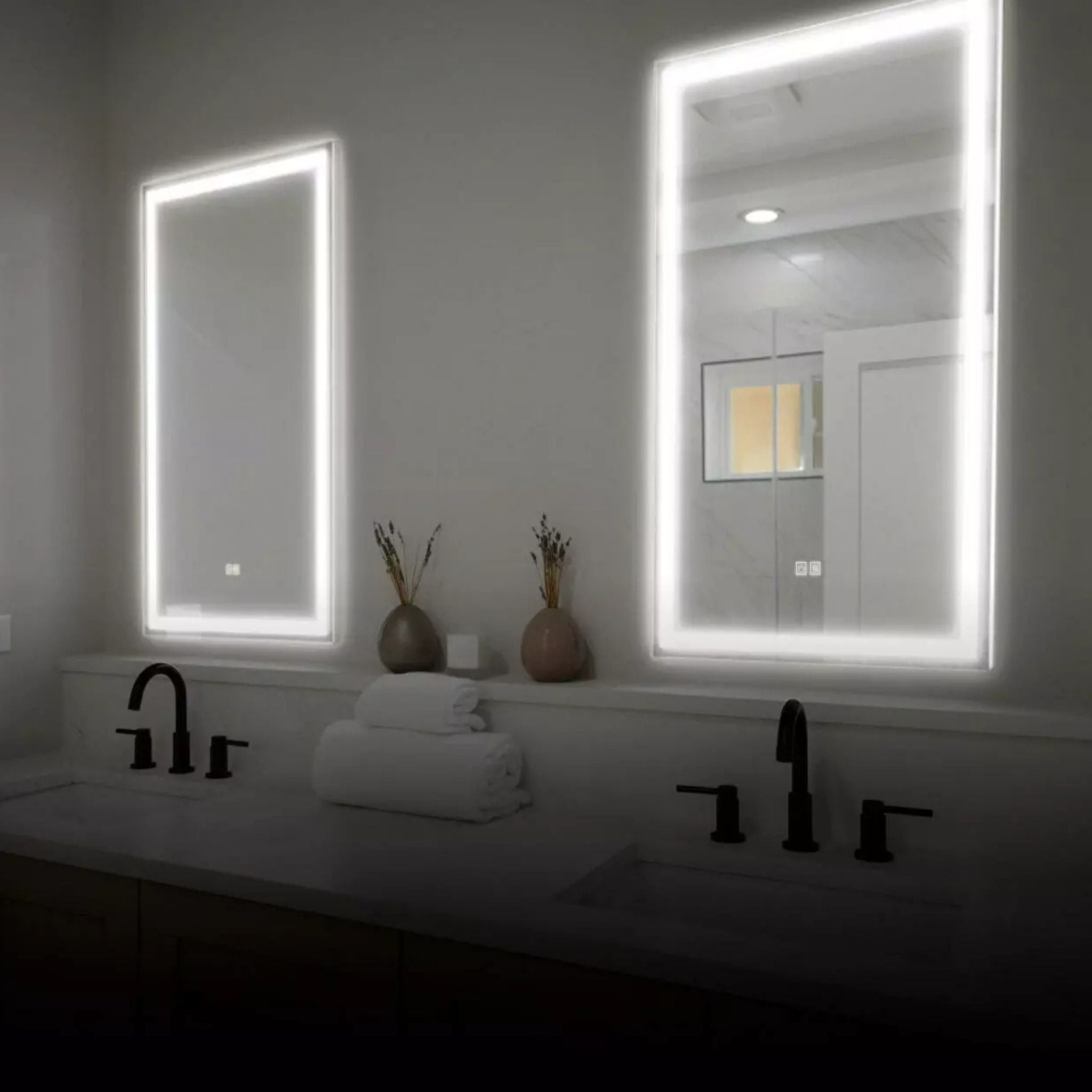 RAB MIRA Mirror Light Frameless Rectangle 24"X36", Integrated LED with 5CCT