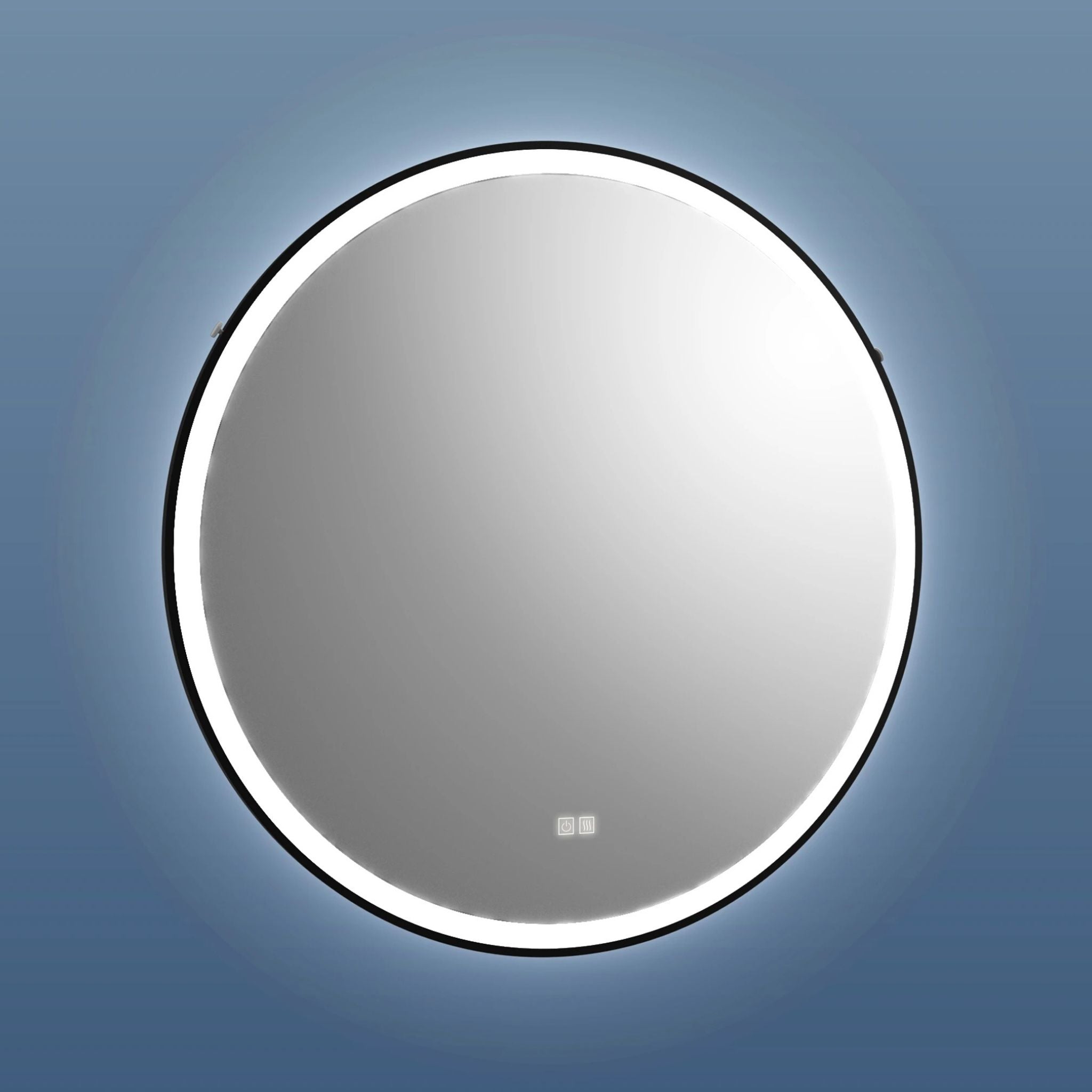 RAB MIRA Mirror Light with Black Frame Round 36", Integrated LED with 5CCT