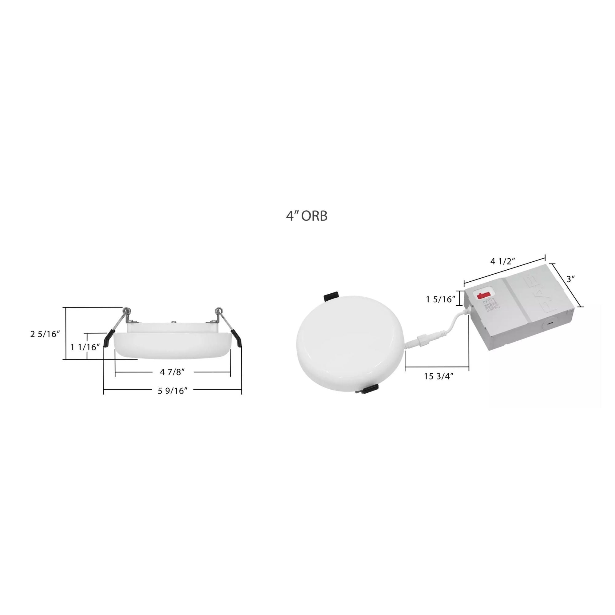 RAB ORB4 4 in. Trimless Downlight 9W Selectable CCT Wet Rated