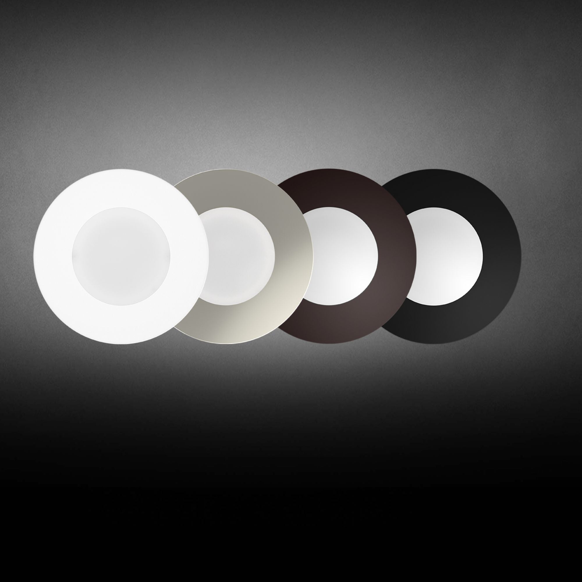 PUCKFA 4" LED Surface Mount Light, Selectable CCT, White Finish, 120V