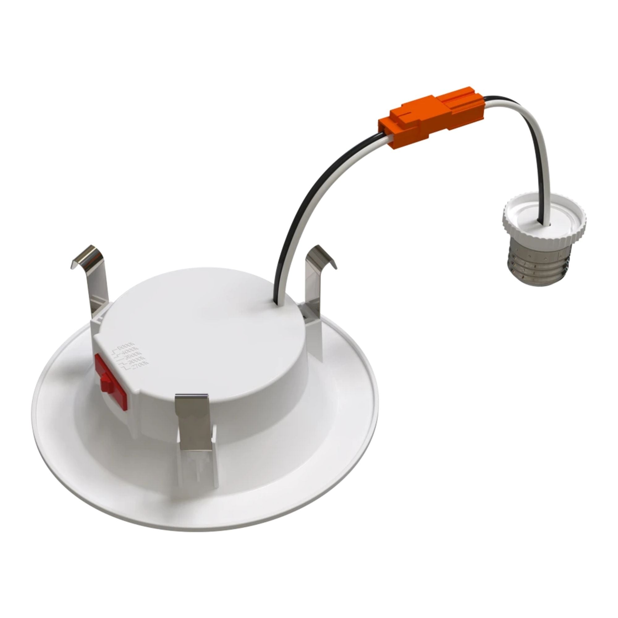 RAB R34-4-HW 4 in. Open Reflector Retrofit Downlight 8W 700 Lumens Selectable CCT Wet Rated, Haze White