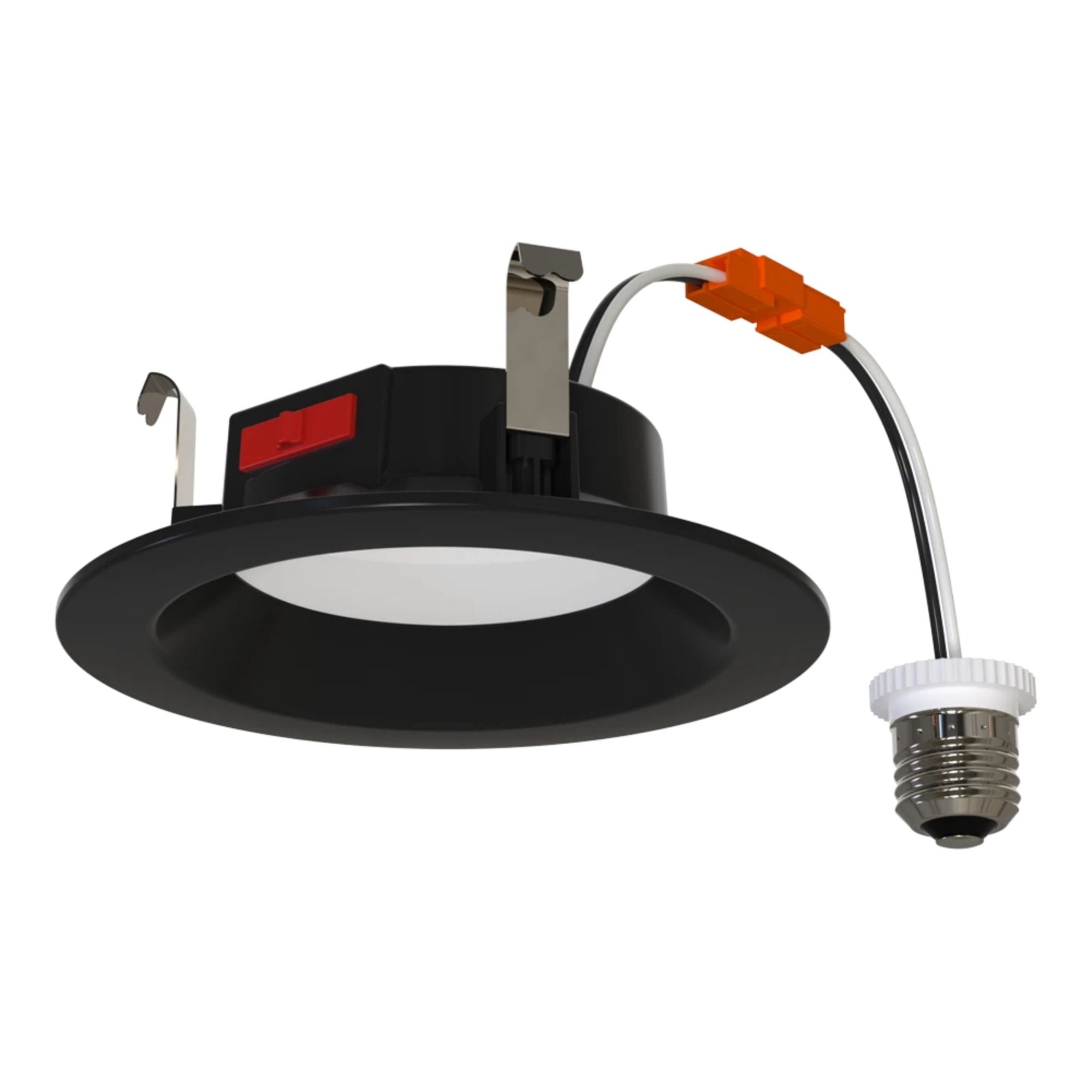 RAB R34-4-K 4 in. Open Reflector Retrofit Downlight 8W 700 Lumens Selectable CCT Wet Rated, Black
