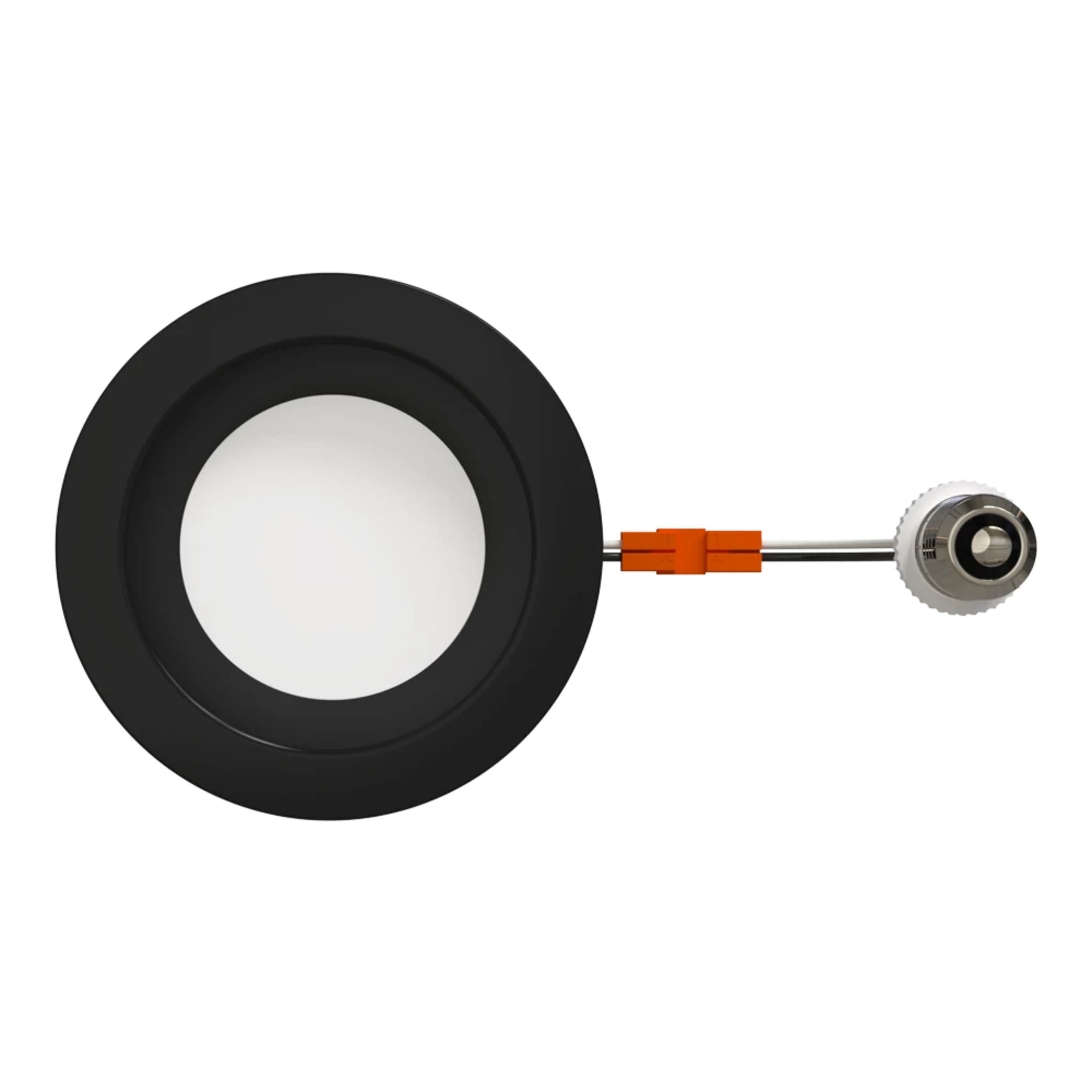 RAB R34-4-K 4 in. Open Reflector Retrofit Downlight 8W 700 Lumens Selectable CCT Wet Rated, Black