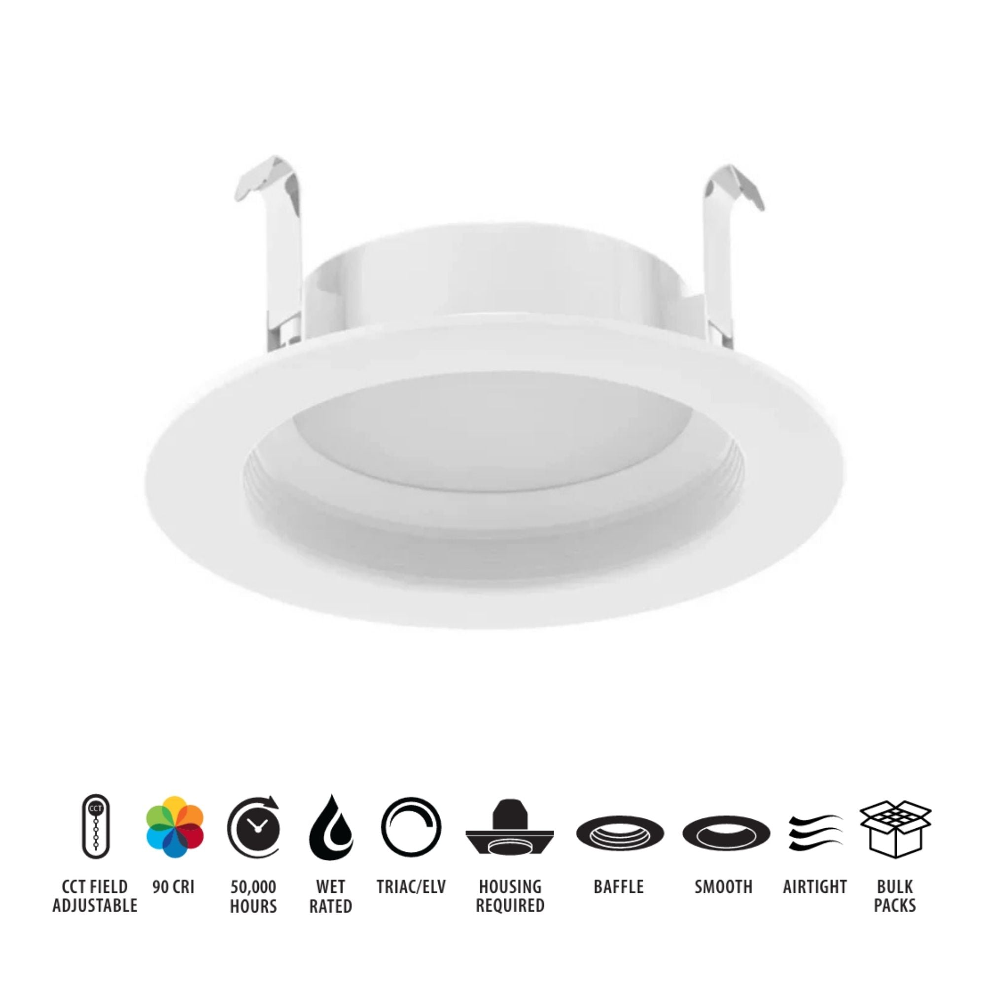 RAB R34/BP Open Retrofit Downlight, 12-Pack