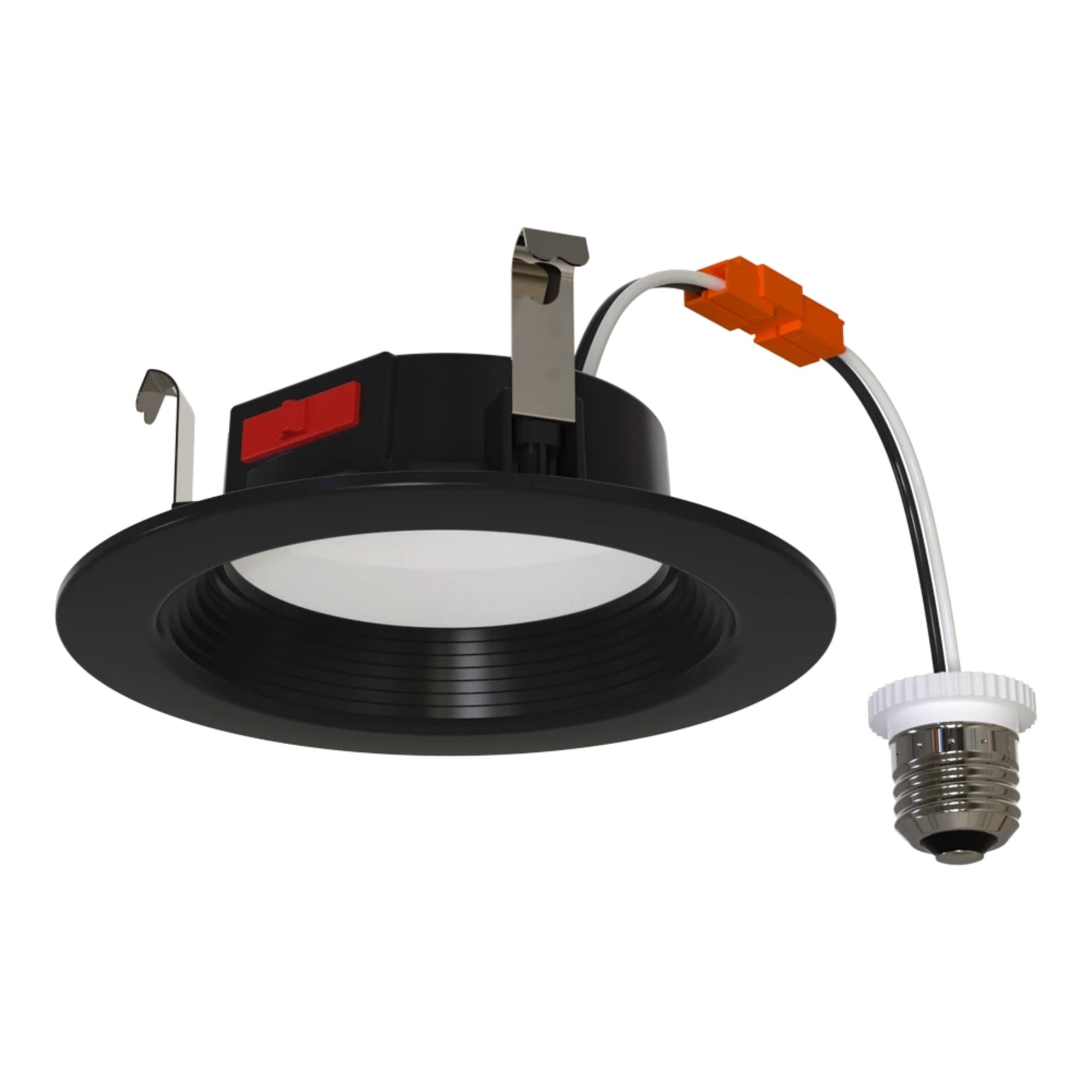 RAB R34-4B-K 4 in. Open Baffle Retrofit Downlight 8W 700 Lumens Selectable CCT Wet Rated, Black