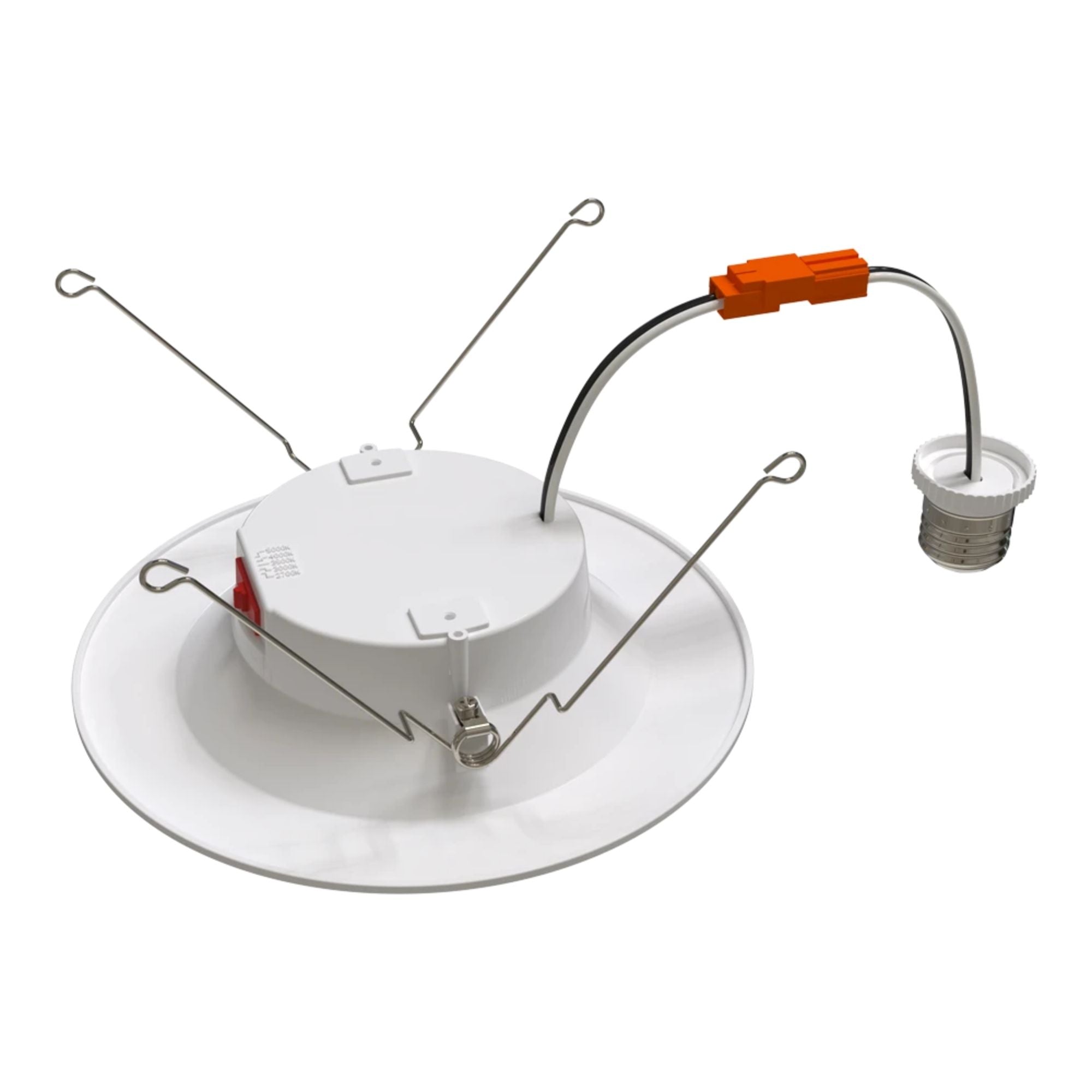 RAB R34-6-HW 6 in. Open Reflector Retrofit Downlight 10W 900 Lumens Selectable CCT Wet Rated, Haze White