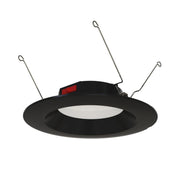 RAB R34-6-K 6 in. Open Reflector Retrofit Downlight 10W 900 Lumens Selectable CCT Wet Rated, Black