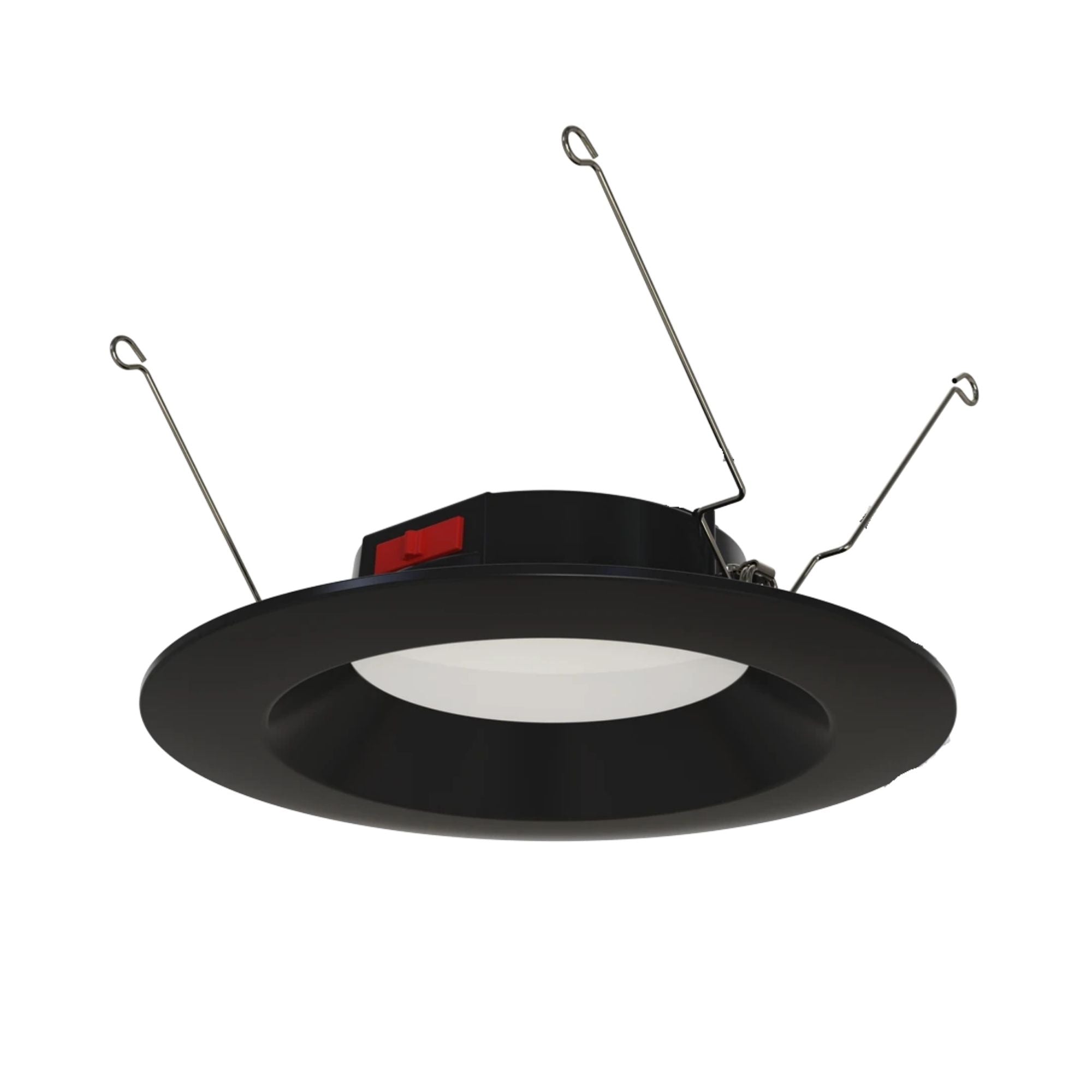 RAB R34-6-K 6 in. Open Reflector Retrofit Downlight 10W 900 Lumens Selectable CCT Wet Rated, Black