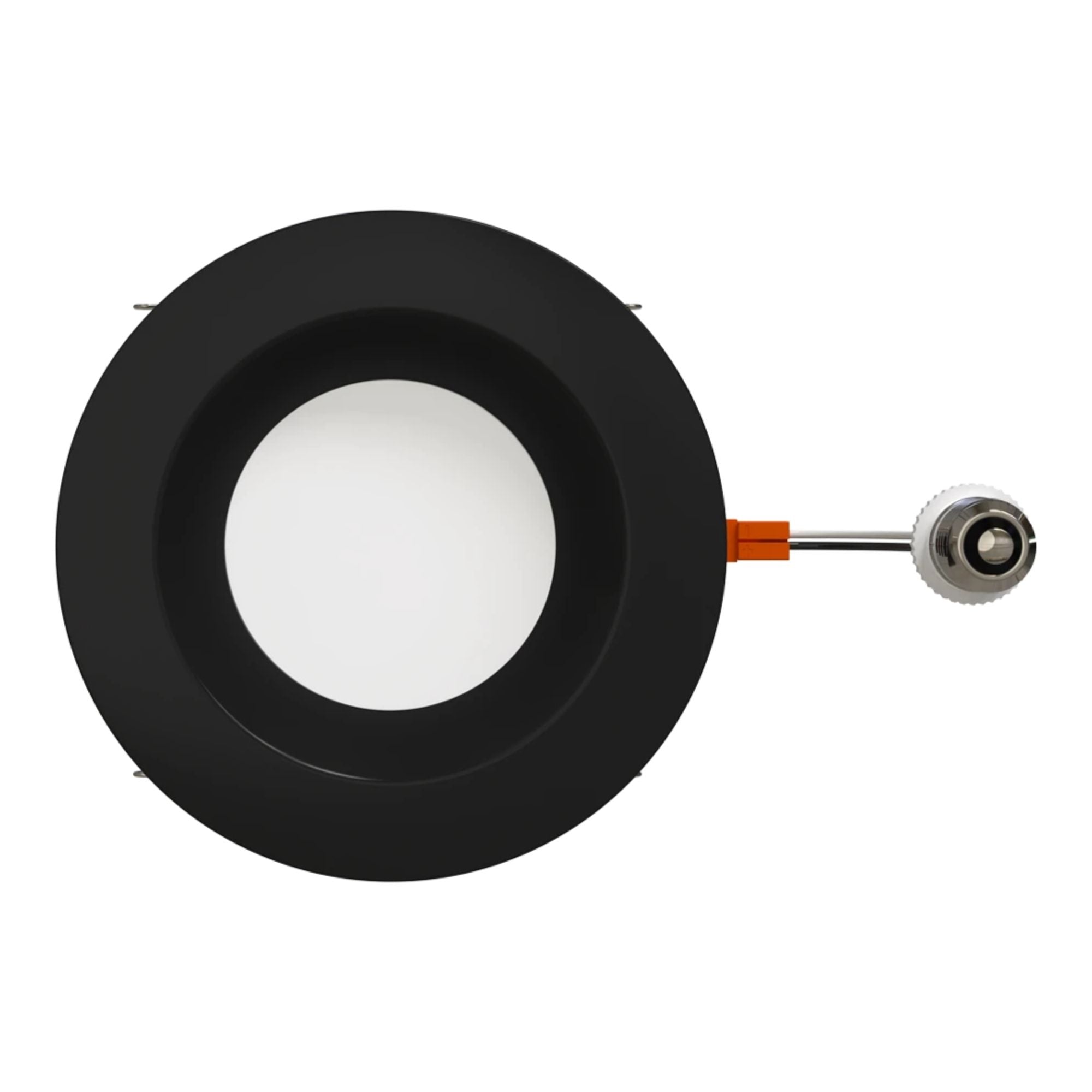 RAB R34-6-K 6 in. Open Reflector Retrofit Downlight 10W 900 Lumens Selectable CCT Wet Rated, Black