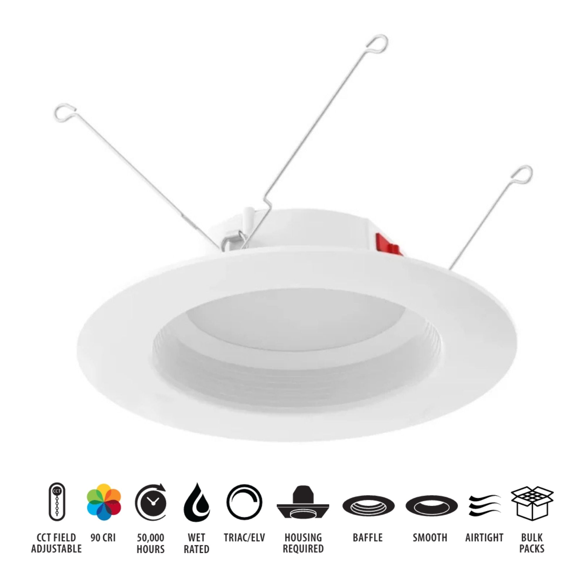 RAB R34/BP Open Retrofit Downlight, 12-Pack