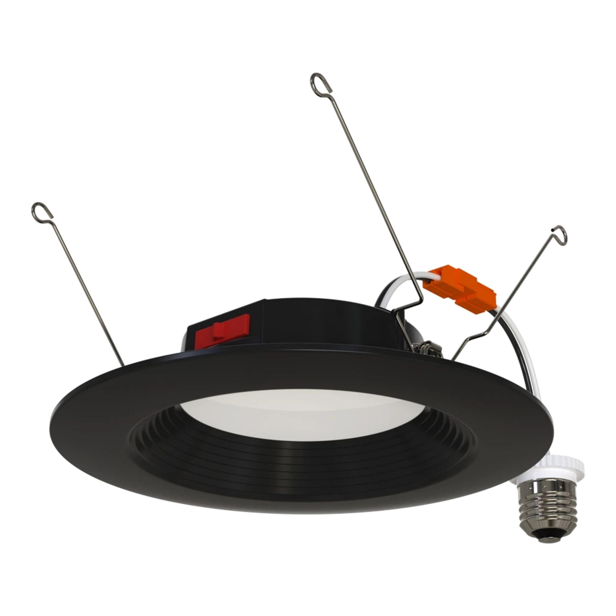 RAB R34-6B-K 6 in. Open Baffle Retrofit Downlight 10W 900 Lumens Selectable CCT Wet Rated, Black