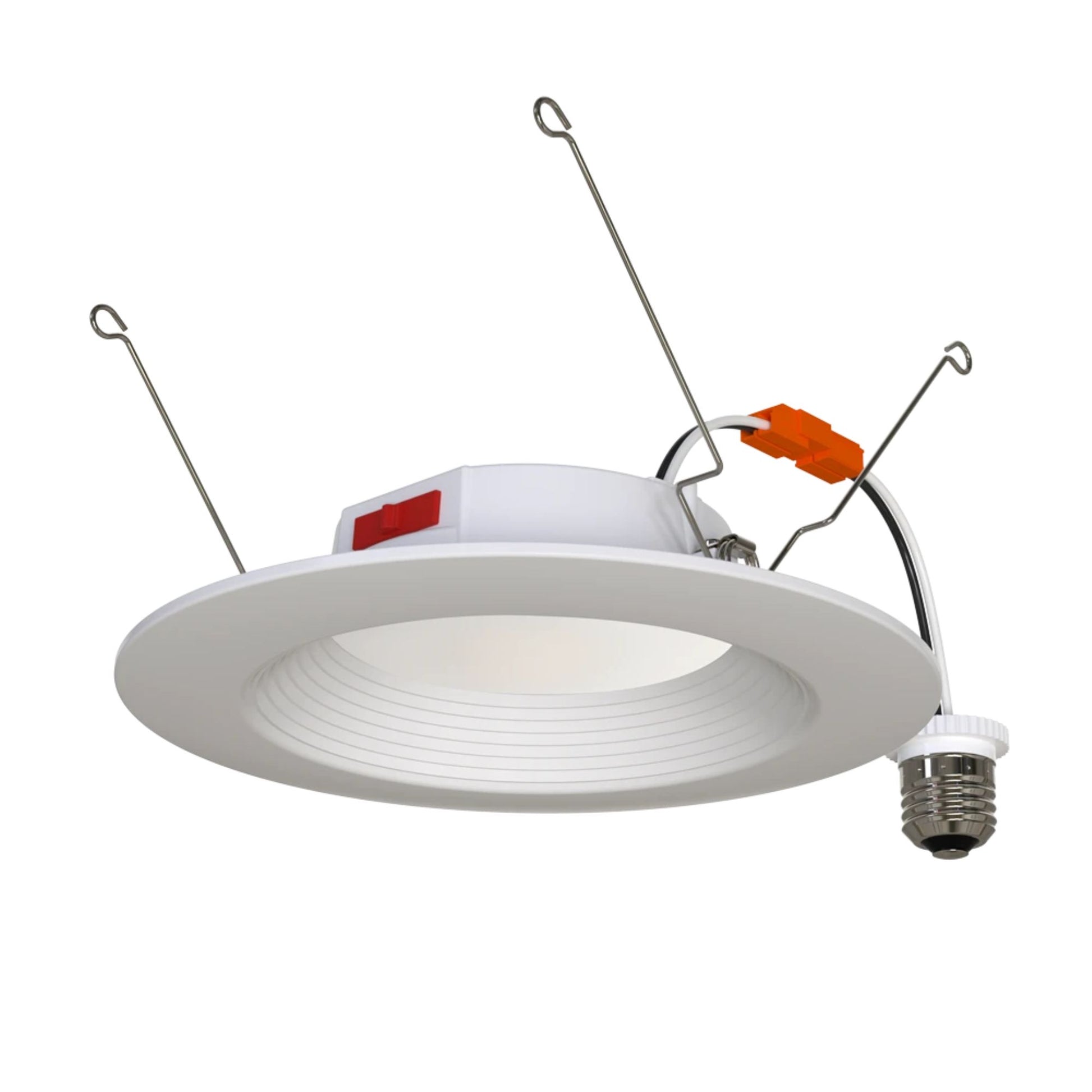 RAB Lighting - 6" R34 Retrofit LED Can Light, 900 Lm, CCT-Adjustable, Round Baffle Trim | Bees Lighting