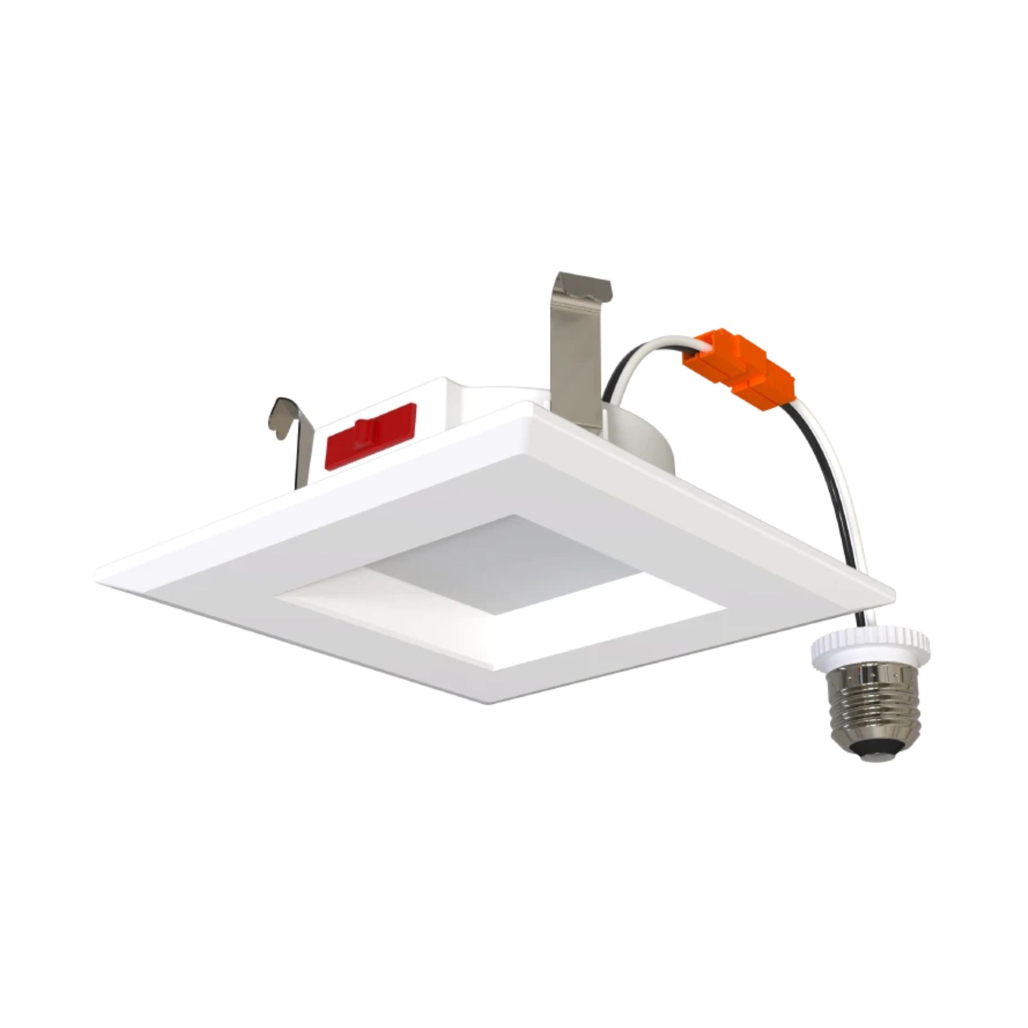 4" R34 Retrofit LED Can Light, 600 Lm, CCT-Adjustable, Square Smooth Trim