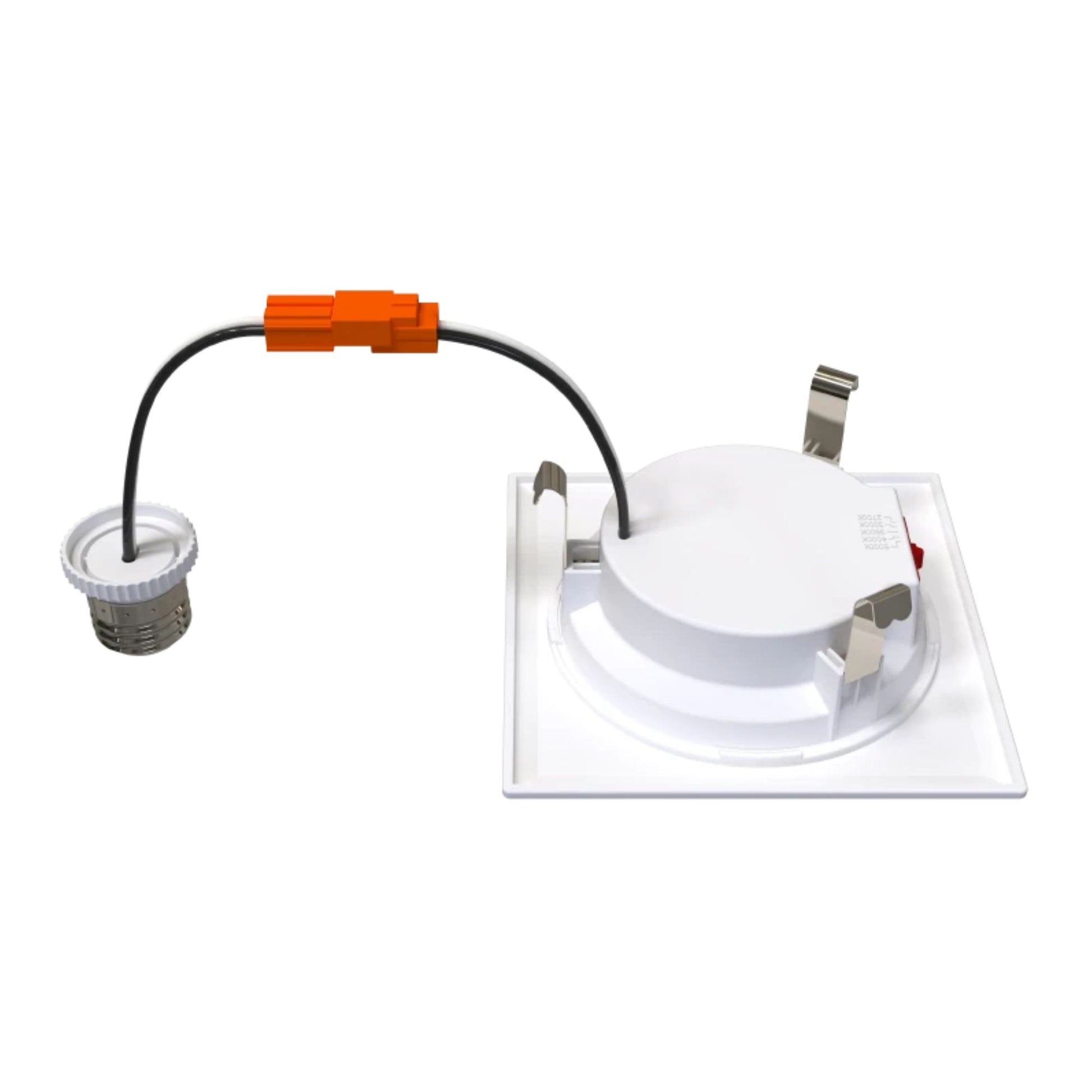 4" R34 Retrofit LED Can Light, 600 Lm, CCT-Adjustable, Square Smooth Trim - Bees Lighting