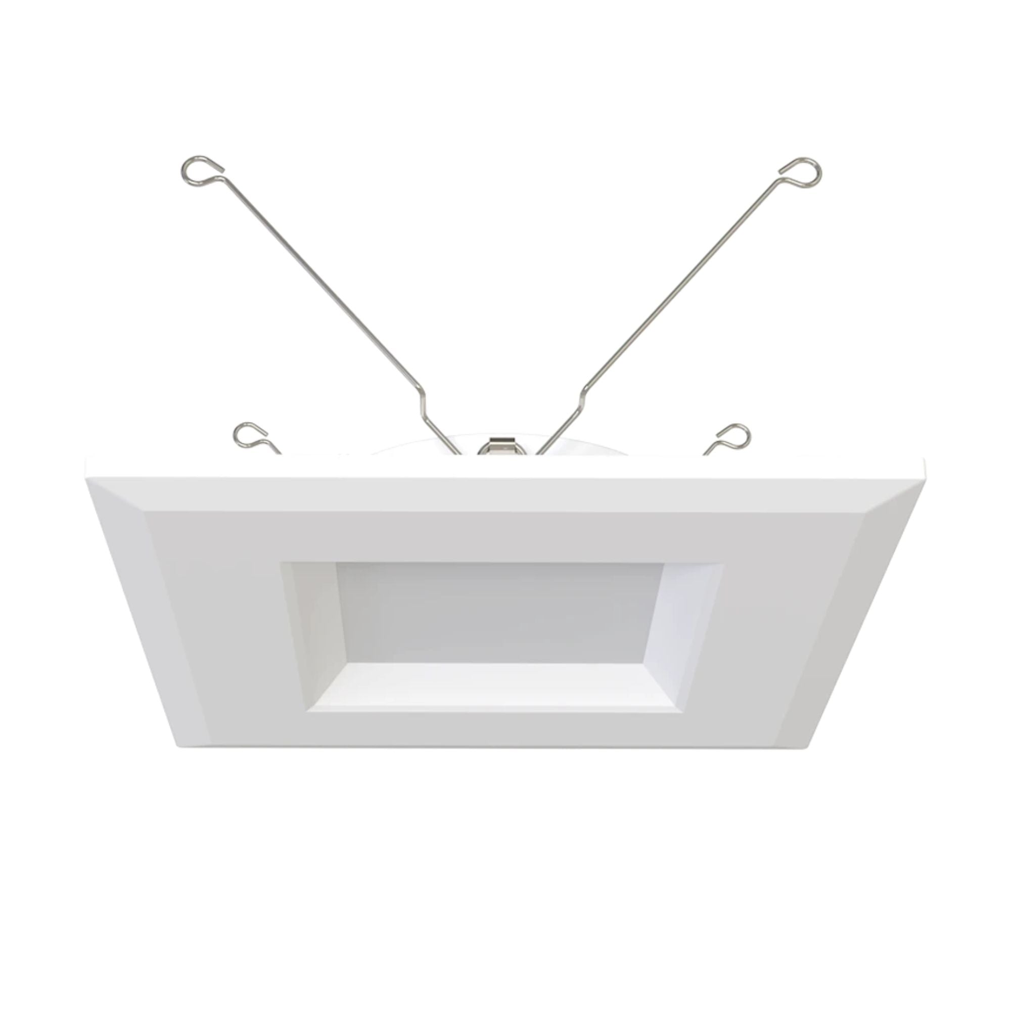 6" R34 Retrofit LED Can Light, 900 Lm, CCT-Adjustable, Square Smooth Trim