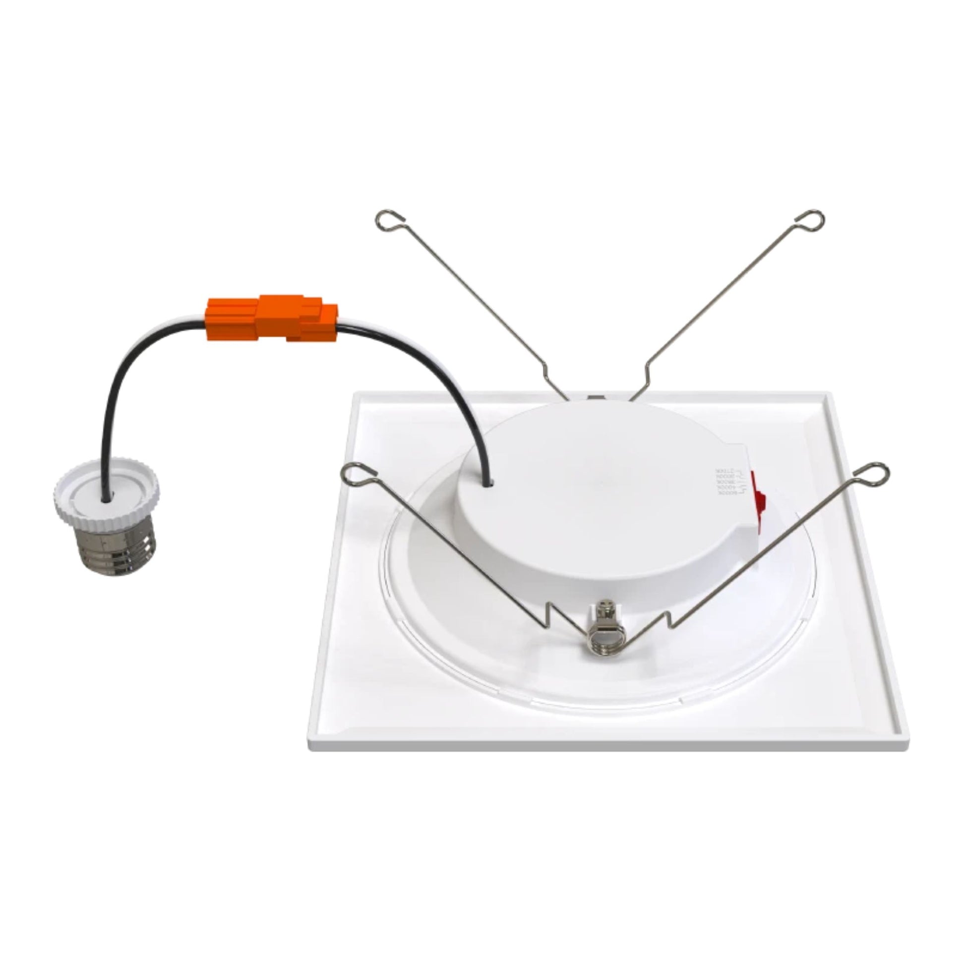 6" R34 Retrofit LED Can Light, 900 Lm, CCT-Adjustable, Square Smooth Trim - Bees Lighting