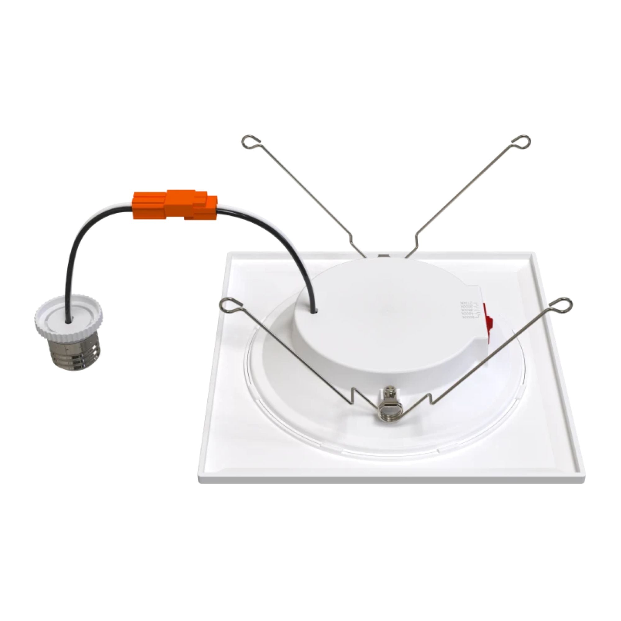 6" R34 Retrofit LED Can Light, 900 Lm, CCT-Adjustable, Square Smooth Trim - Bees Lighting