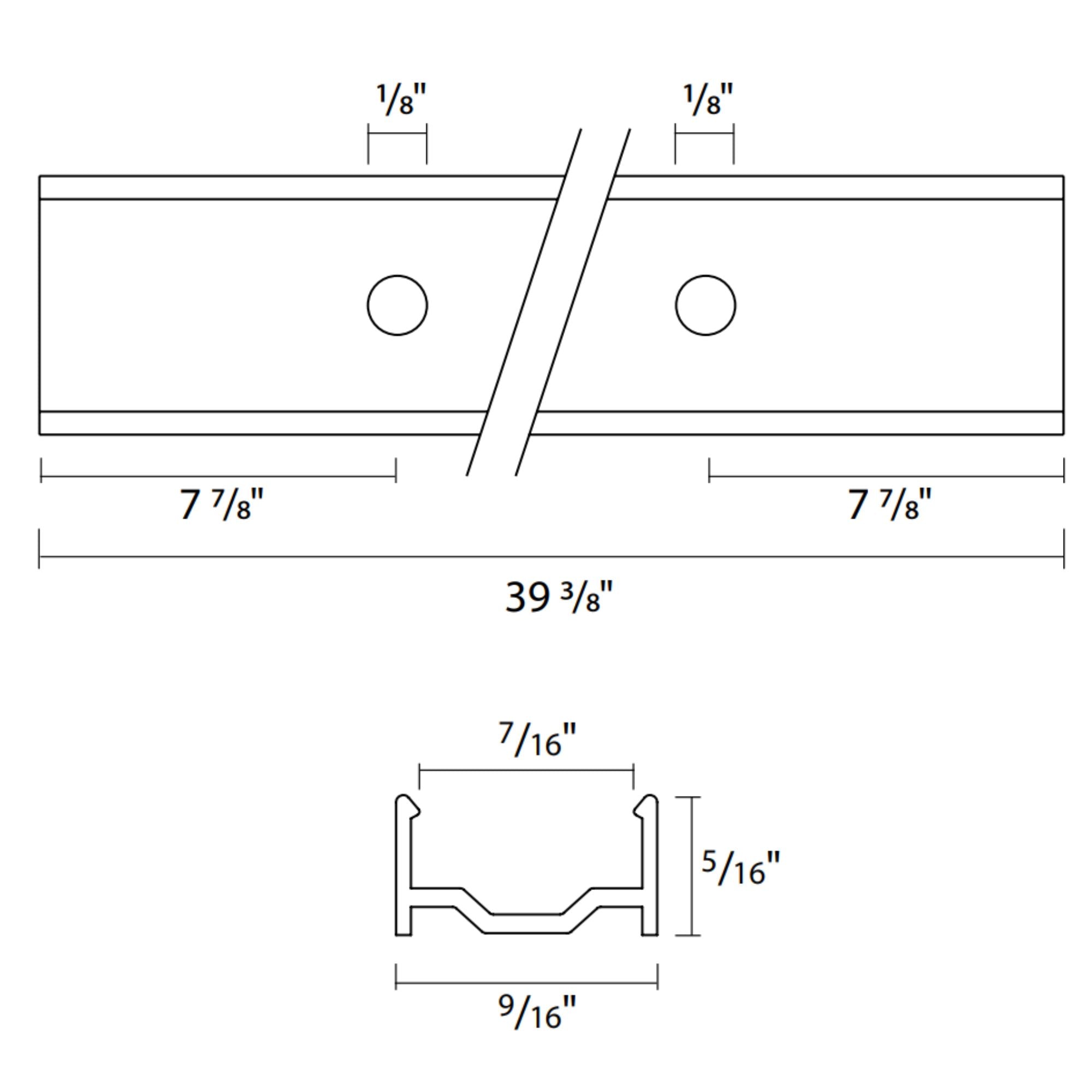 RAB TAP14 PURELINE 3.28 ft. (1M) Surface Mount Channel for COB Tape Light