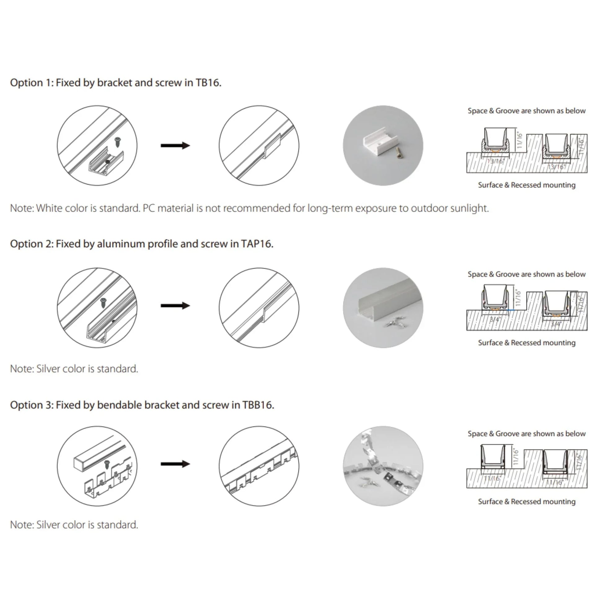 NEOFLEX 16.4ft Tape Light Bendable Brackets - Bees Lighting