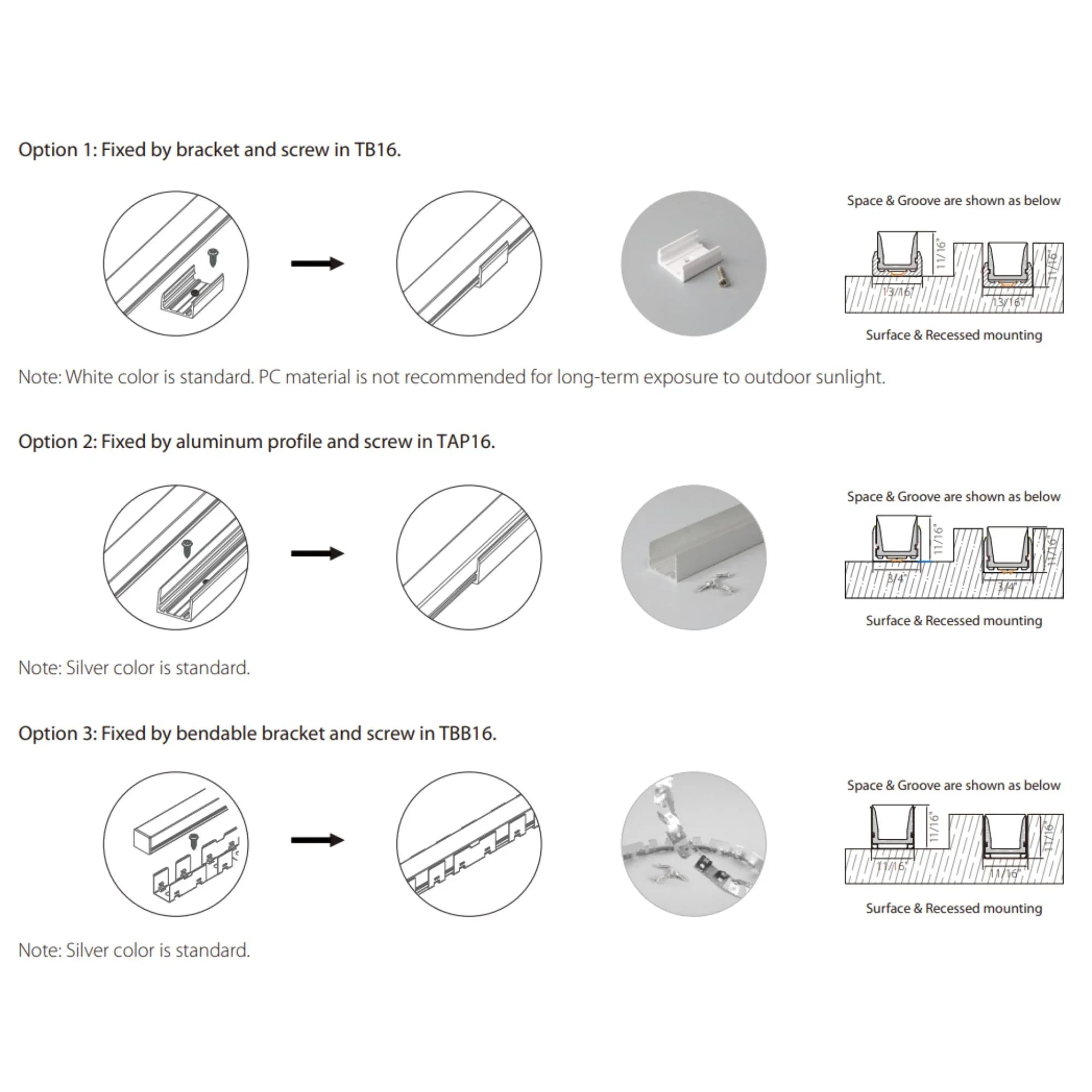 NEOFLEX 16.4ft Tape Light Bendable Brackets - Bees Lighting