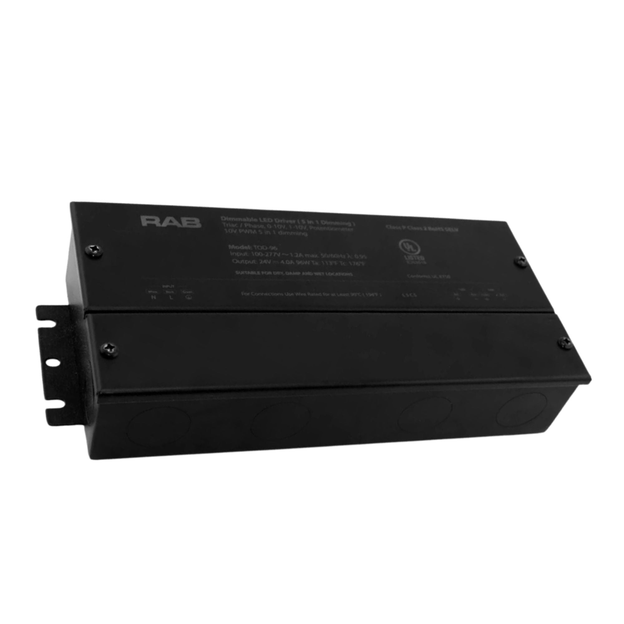 96 Watts, 24VDC LED Driver, ELV, Triac and 0-10V Dimming, 120-277V, Outdoor Rated - Bees Lighting