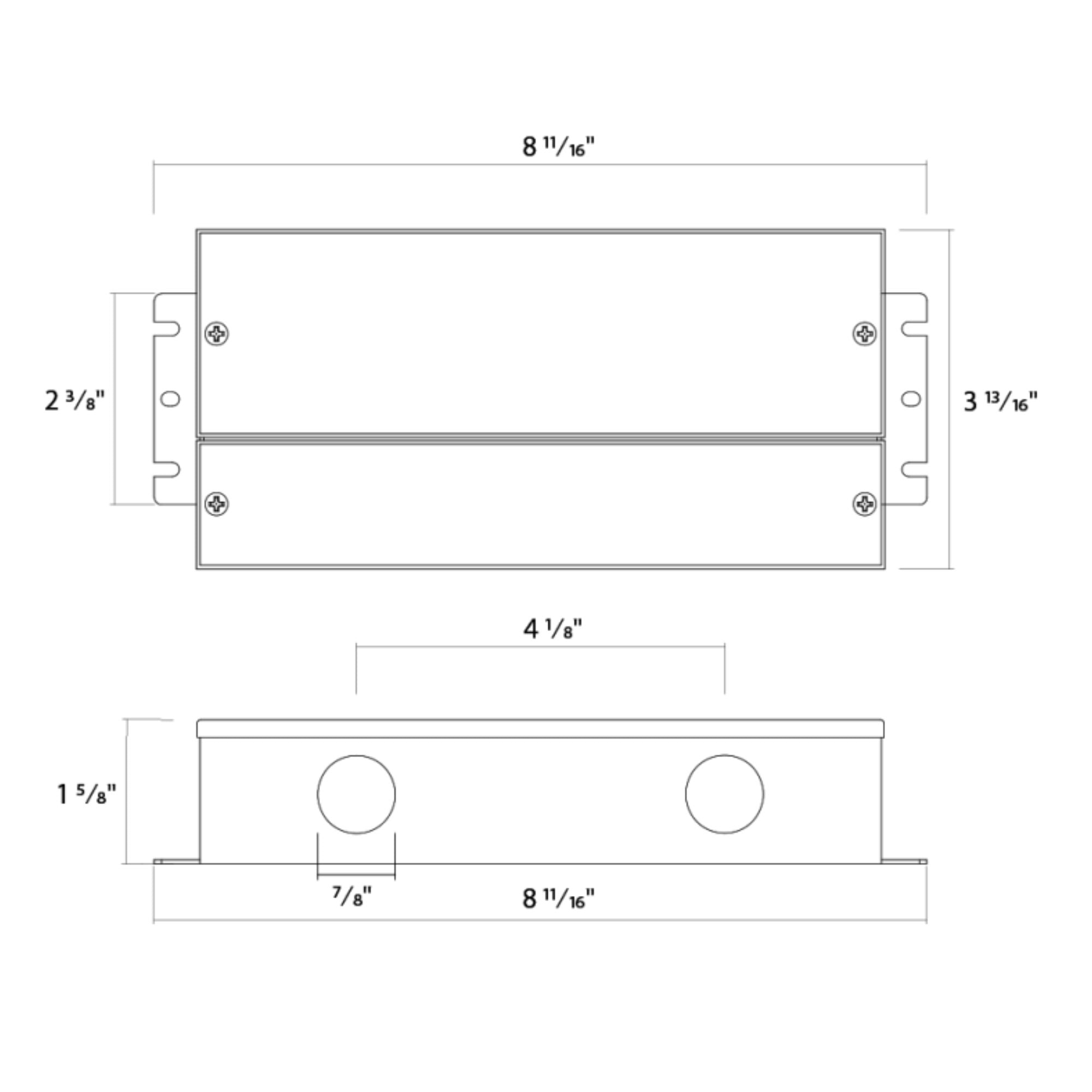 96 Watts, 24VDC LED Driver, ELV, Triac and 0-10V Dimming, 120-277V, Outdoor Rated - Bees Lighting