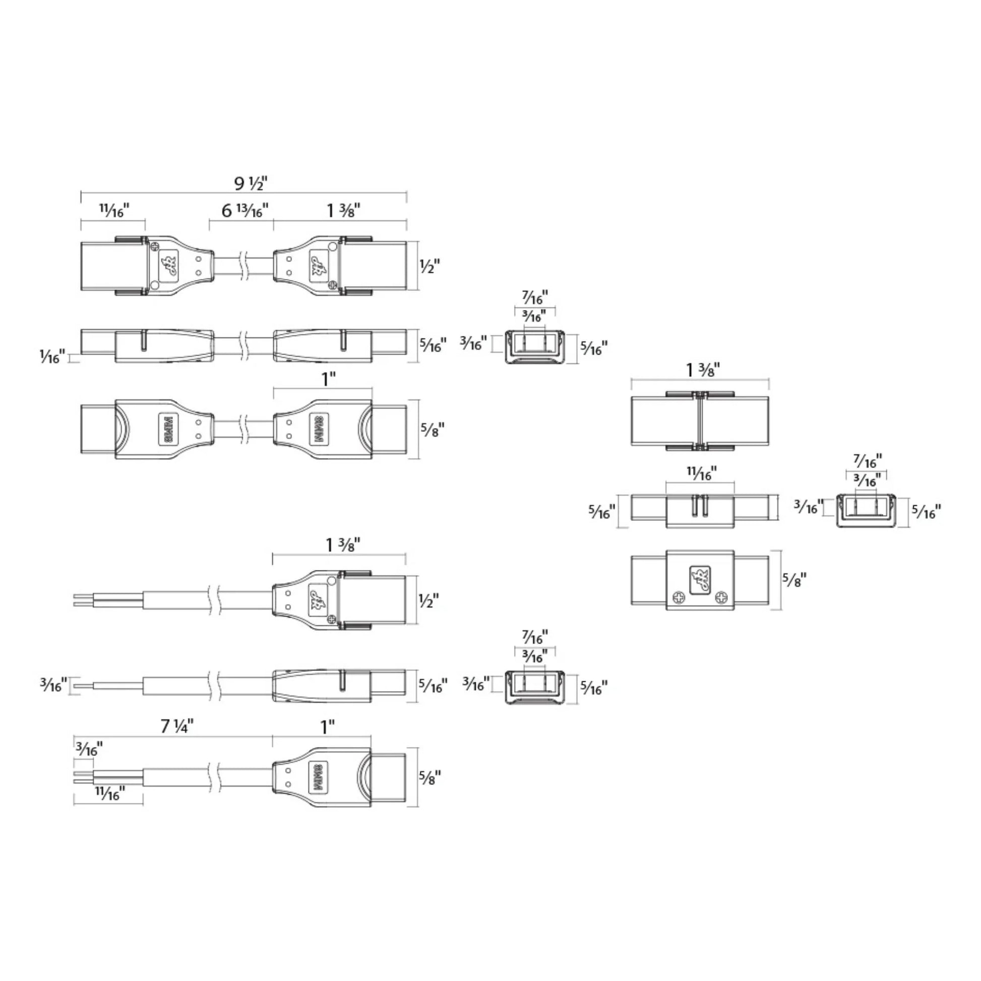 FLEXTAPE Wet Location Tape Light Connector Kit - Bees Lighting