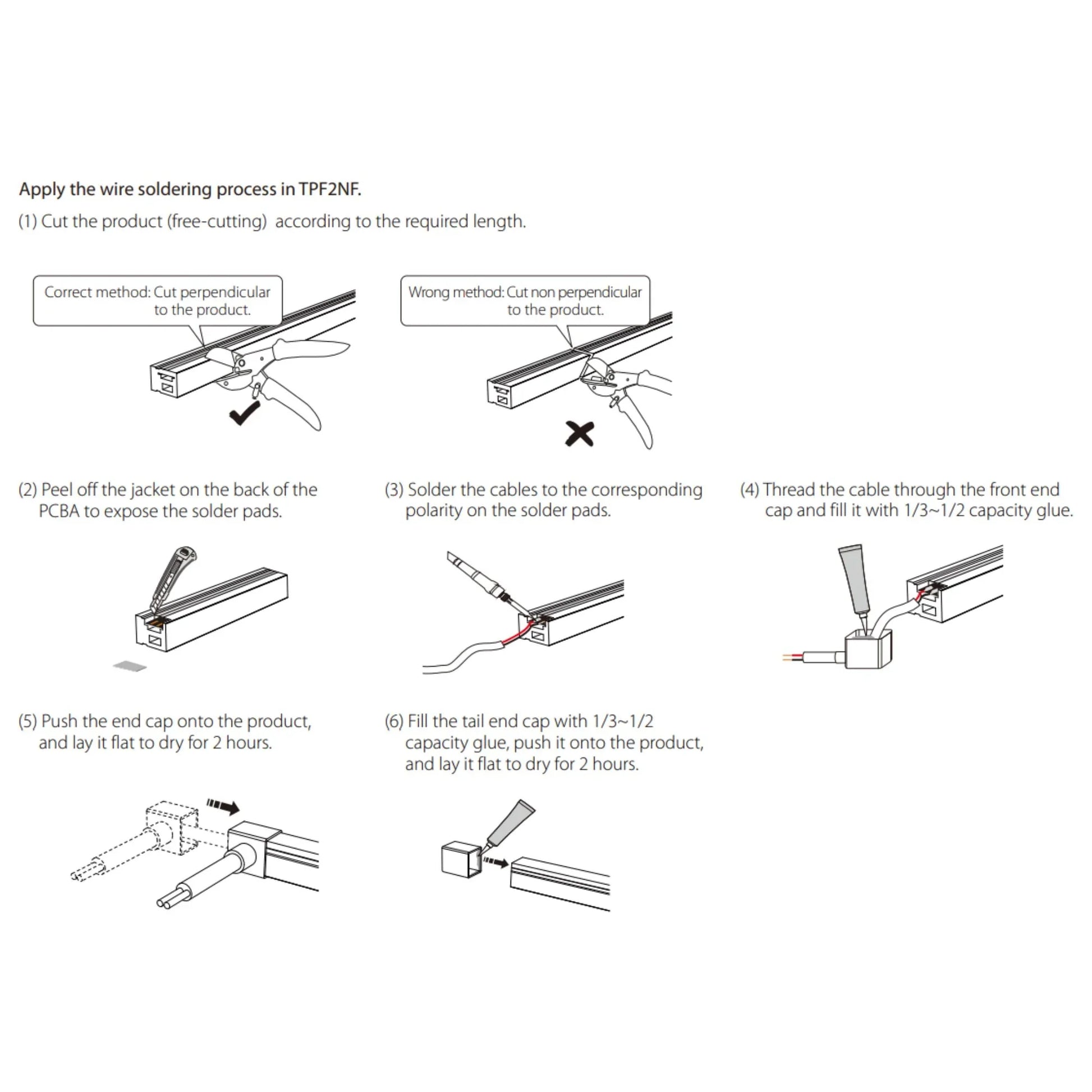 NEOFLEX End Cap and Hardwire Kit - Bees Lighting
