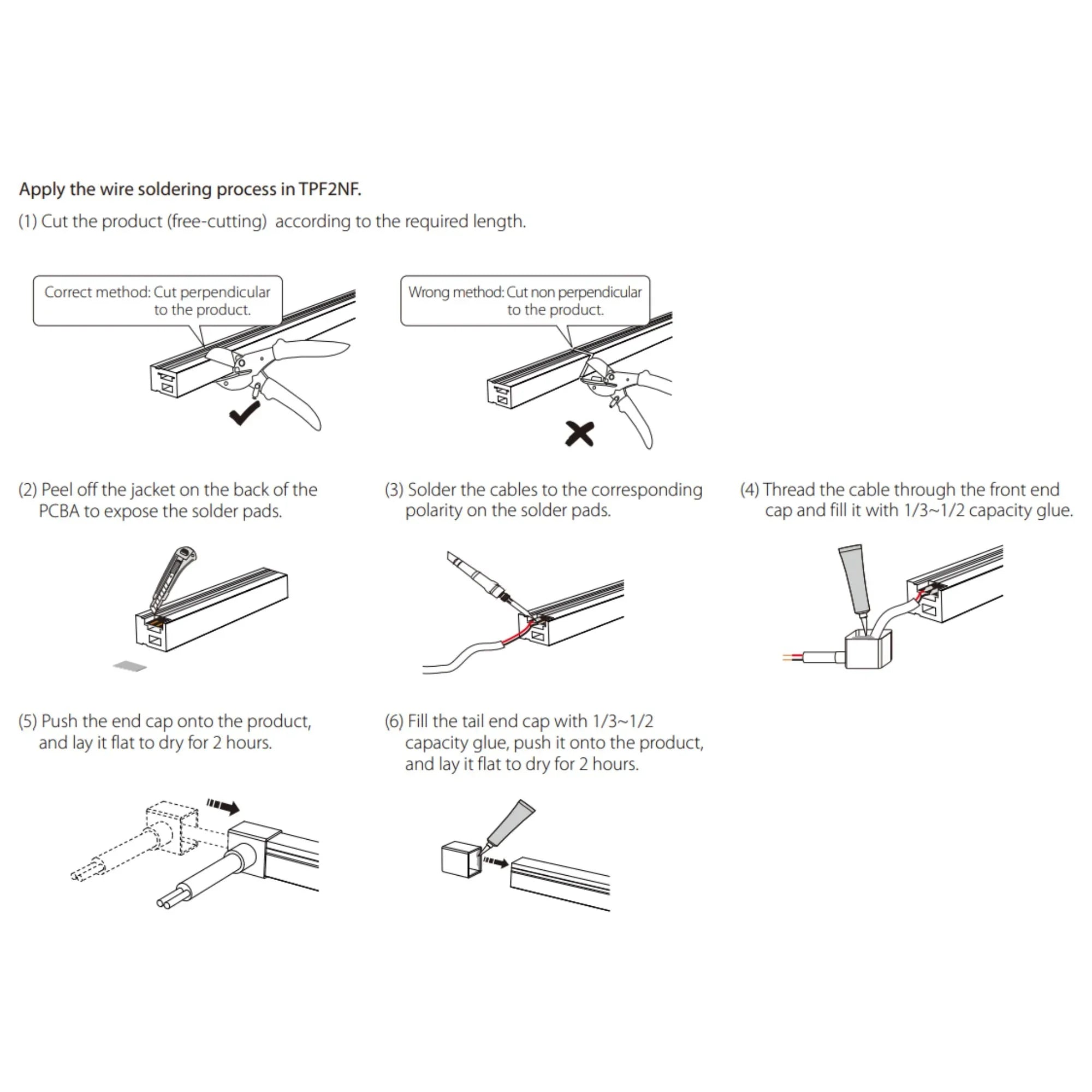 NEOFLEX End Cap and Hardwire Kit - Bees Lighting