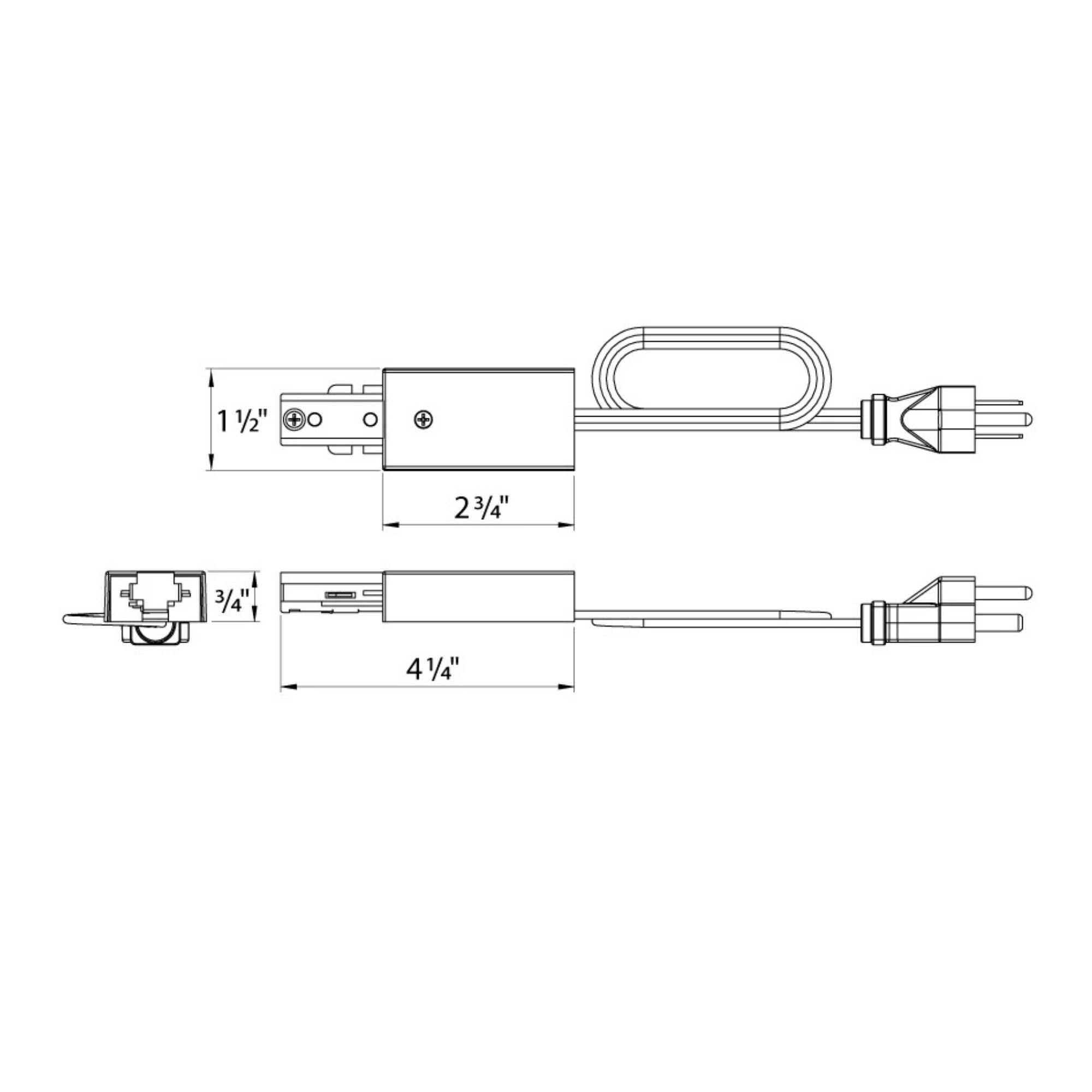 RAB Track 12 ft Grounded Cord and Plug