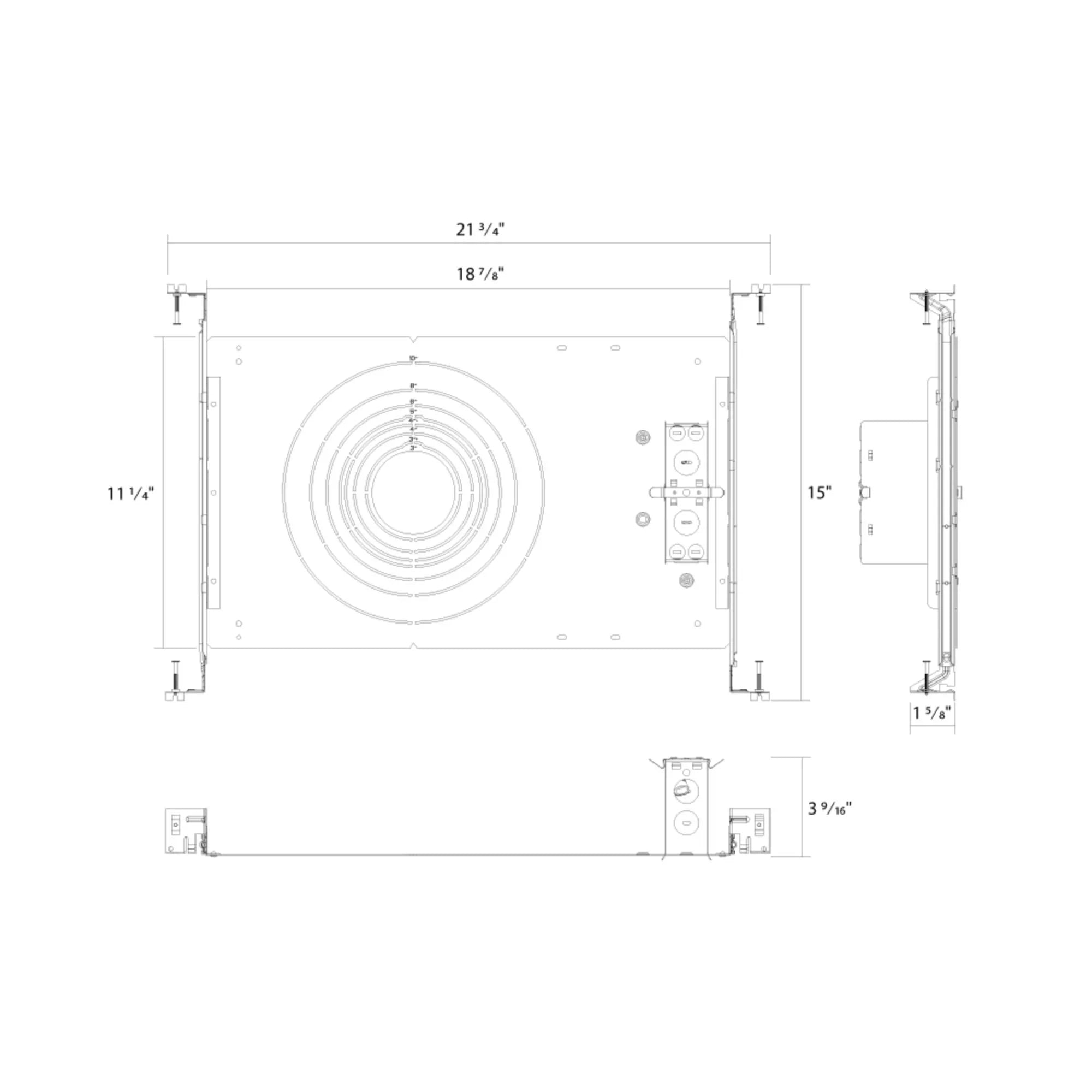 ND22 Mounting Plate with Nailer Bar for Round Downlights