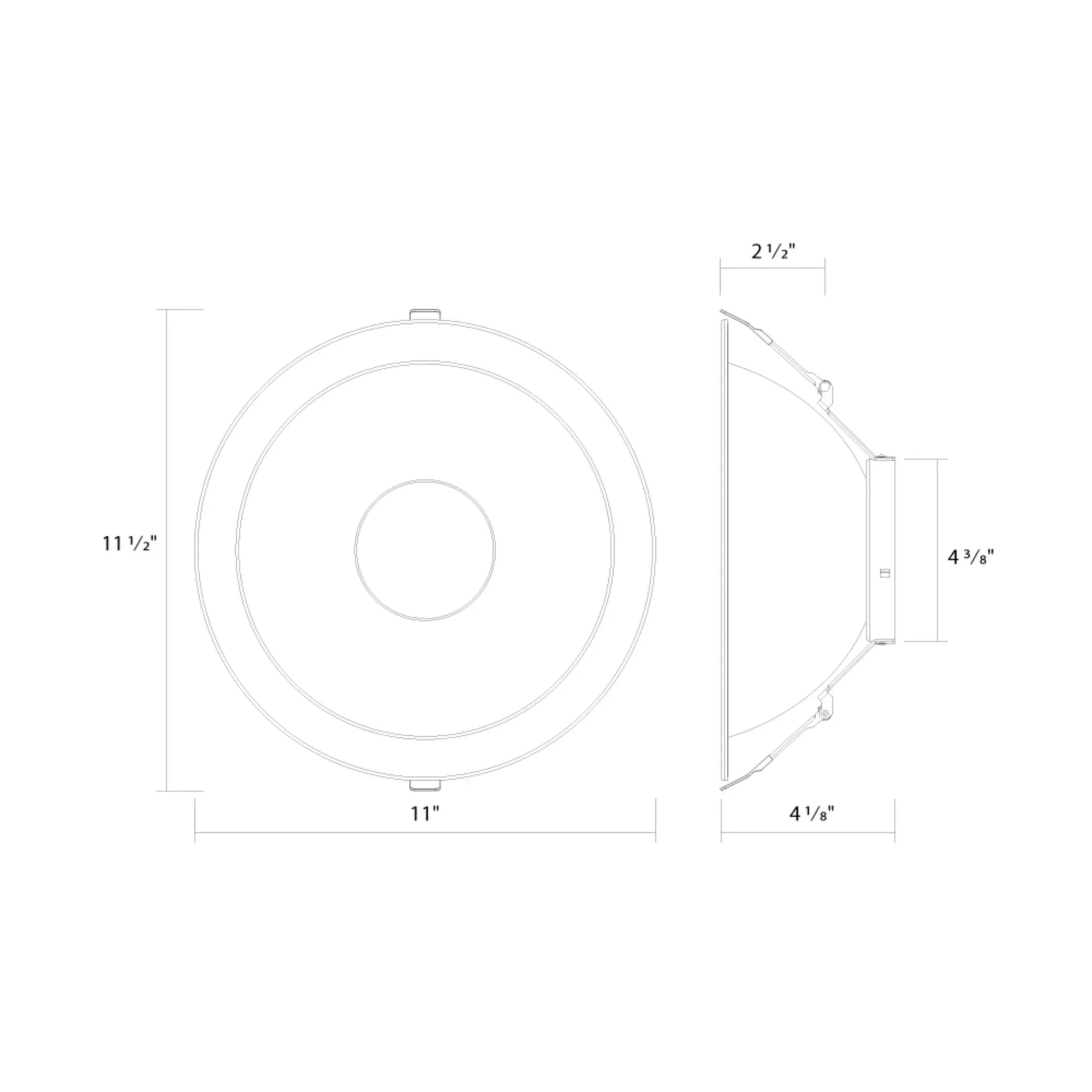 ND22 10" Round Trim Black Reflector and Flange for ND22-50